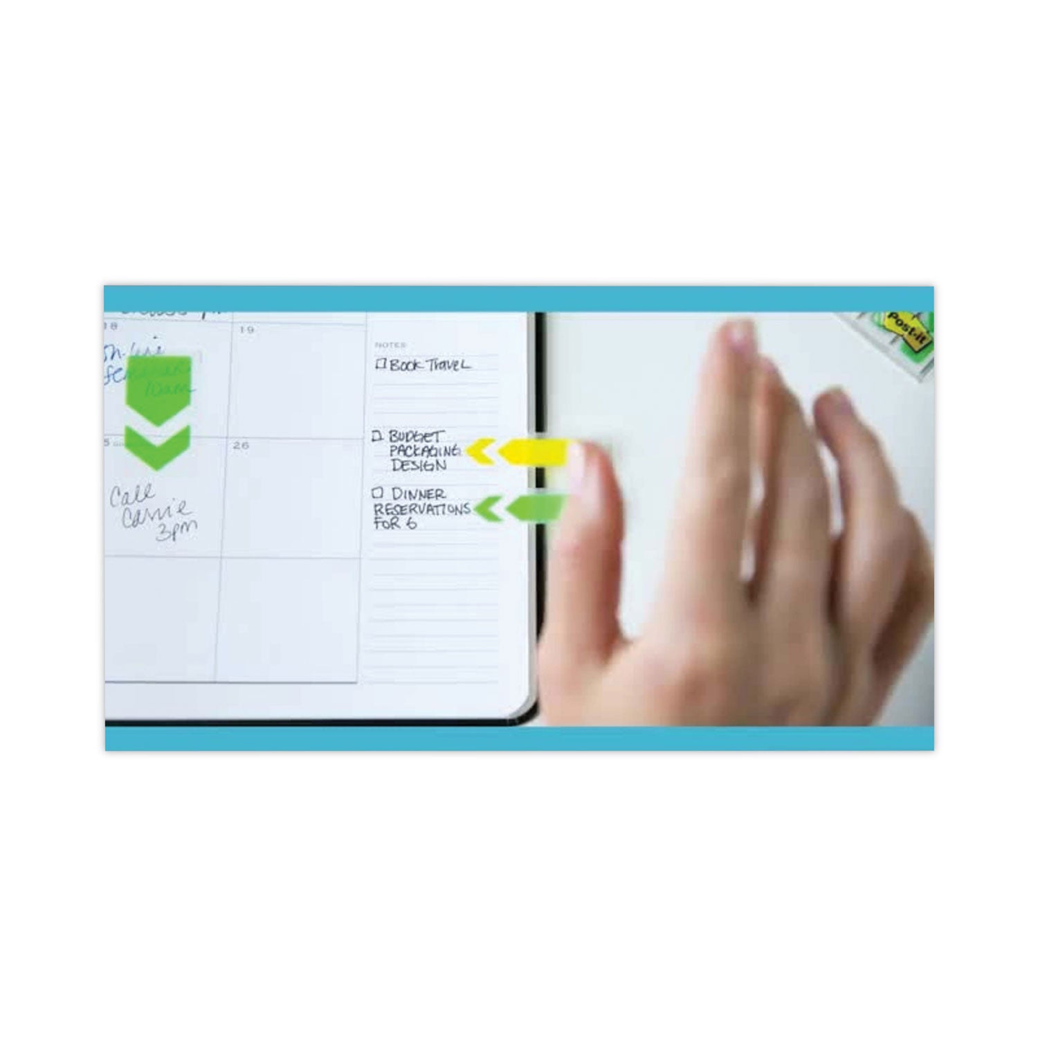 320 x Assorted - 1/2" Flag/Note Width, 1" Flag/Note Width - Blue, Green, Yellow, Orange, Red, Pink, Purple - Self-adhesive, Repositionable - Dispenser Included - 320 / Pack