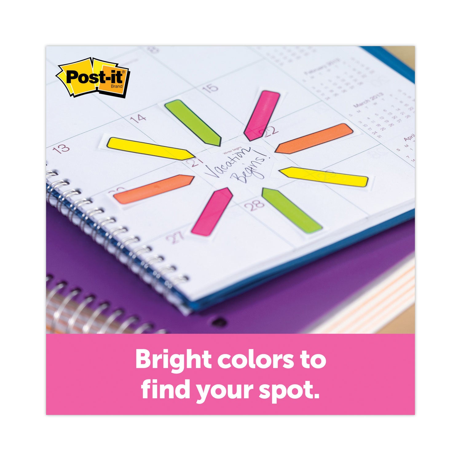 Post-it&reg; Arrow Message Flags - 80 - 1/2" Flag/Note Width x 1 3/4" Flag/Note Length - Arrow, Rectangle - Unruled - Sign & Date - Blue, Red, Green, Yellow, Assorted - Self-adhesive, Repositionable, Removable - Dispenser Included - 1 Pack