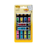 Post-it&reg; Arrow Flags - 1/2" Flag/Note Width - Arrow - Blank and SIGN HERE - Green, Yellow, Blue, Red, Pink - Removable, Self-adhesive, Repositionable - Dispenser Included - 252 / Pack