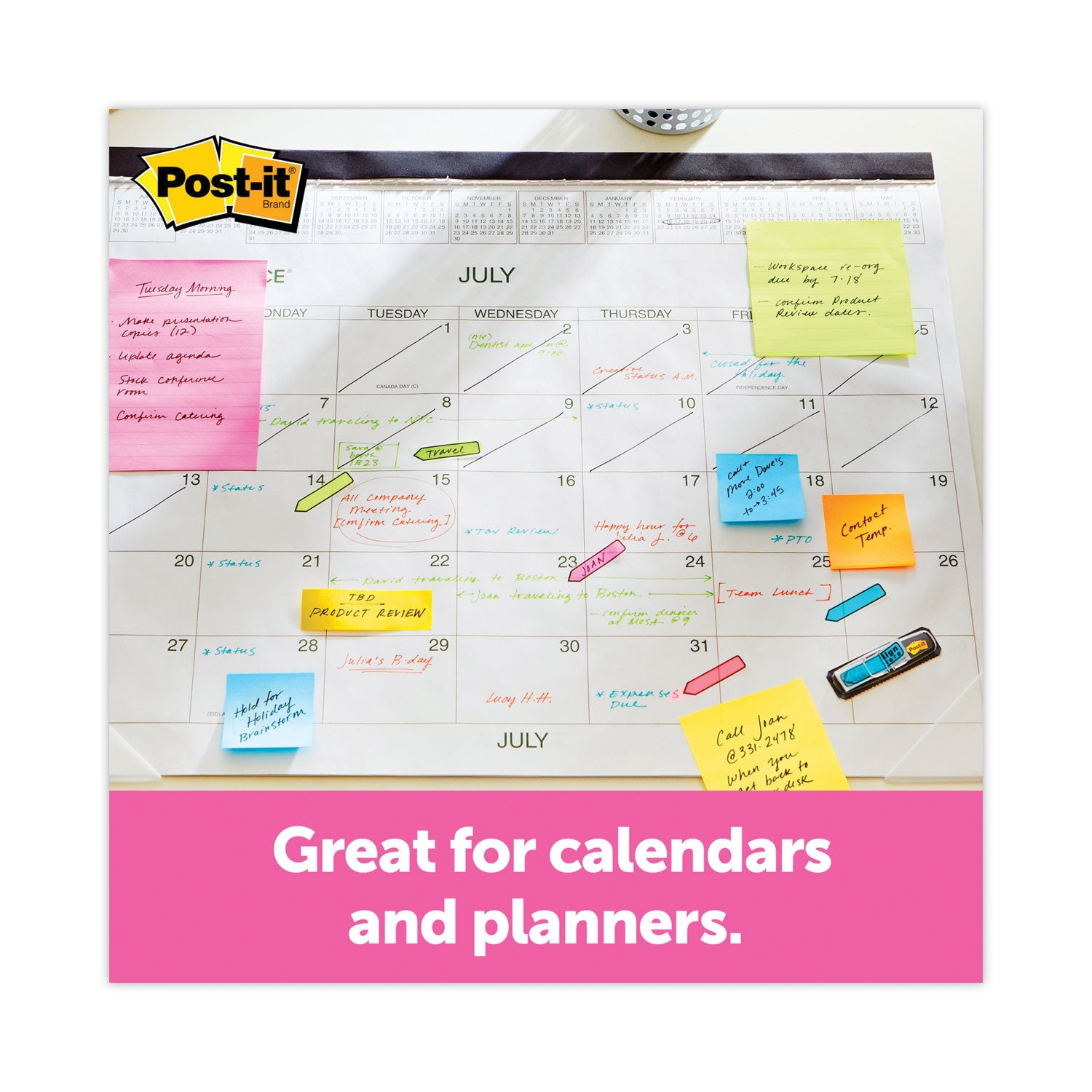 Post-it&reg; Arrow Flags - 1/2" Flag/Note Width - Arrow - Blank and SIGN HERE - Green, Yellow, Blue, Red, Pink - Removable, Self-adhesive, Repositionable - Dispenser Included - 252 / Pack