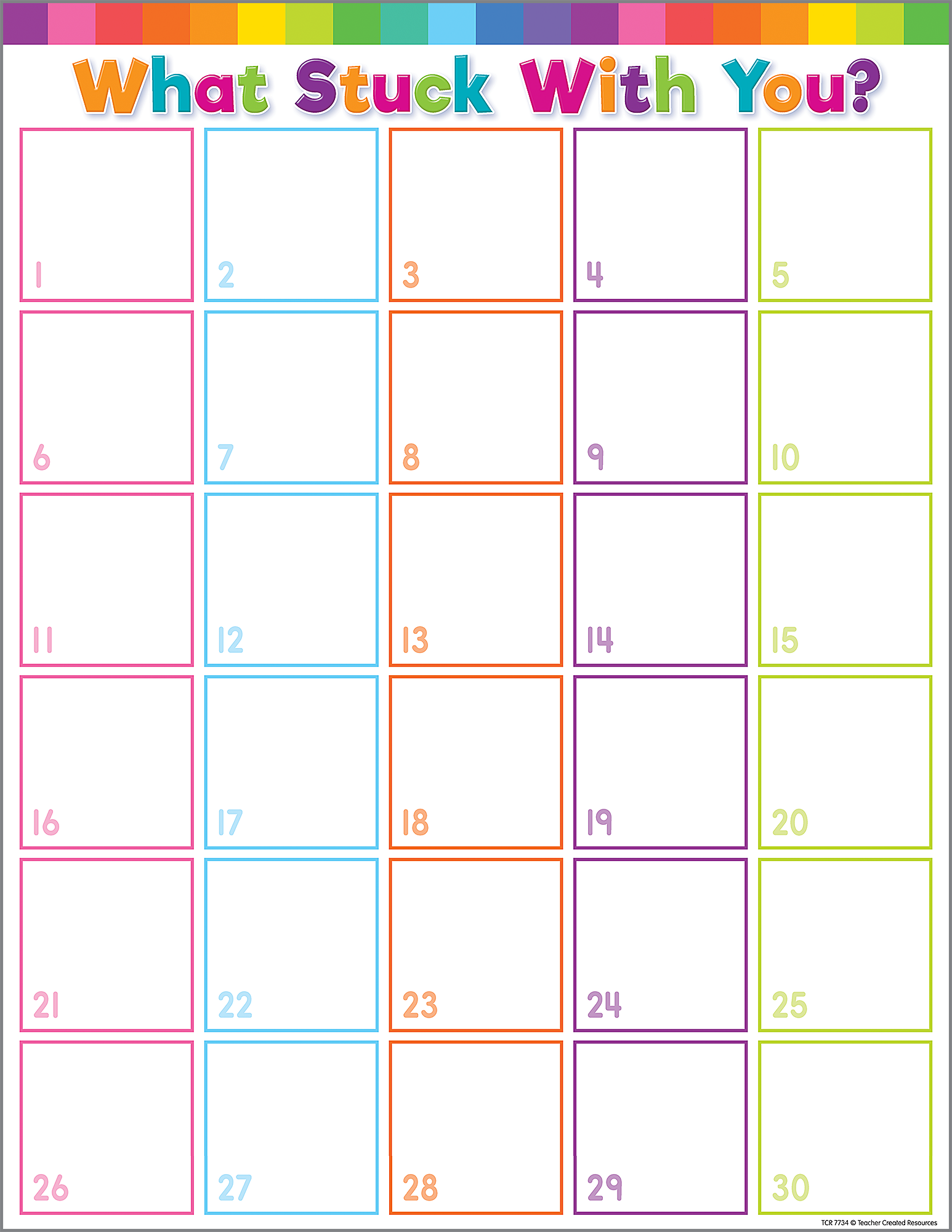 Colorful What Stuck With You? Chart