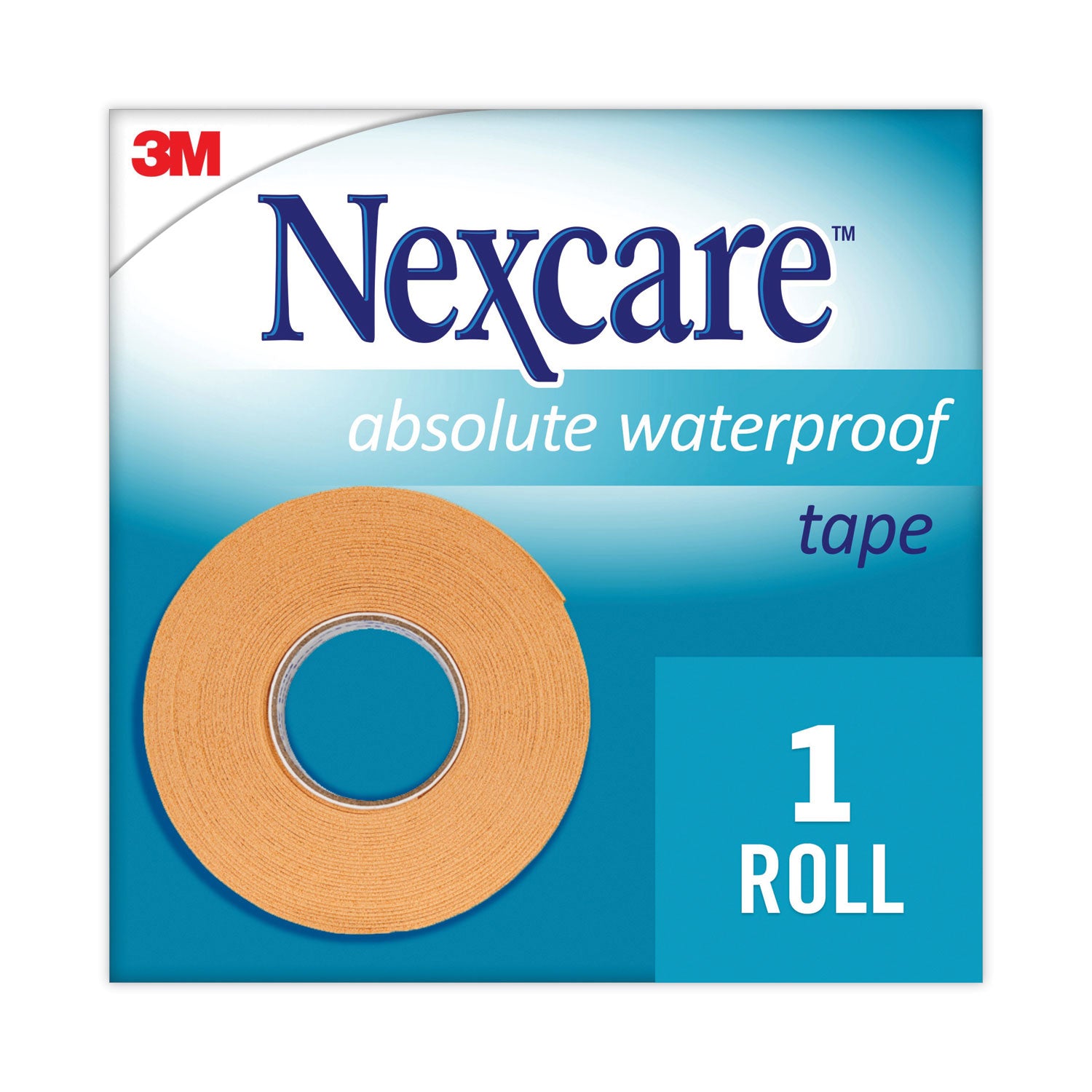 15 ft Length x 1" Width - Aqua - Foam - Dispenser Included - Water Proof - For First Aid - 1 Each