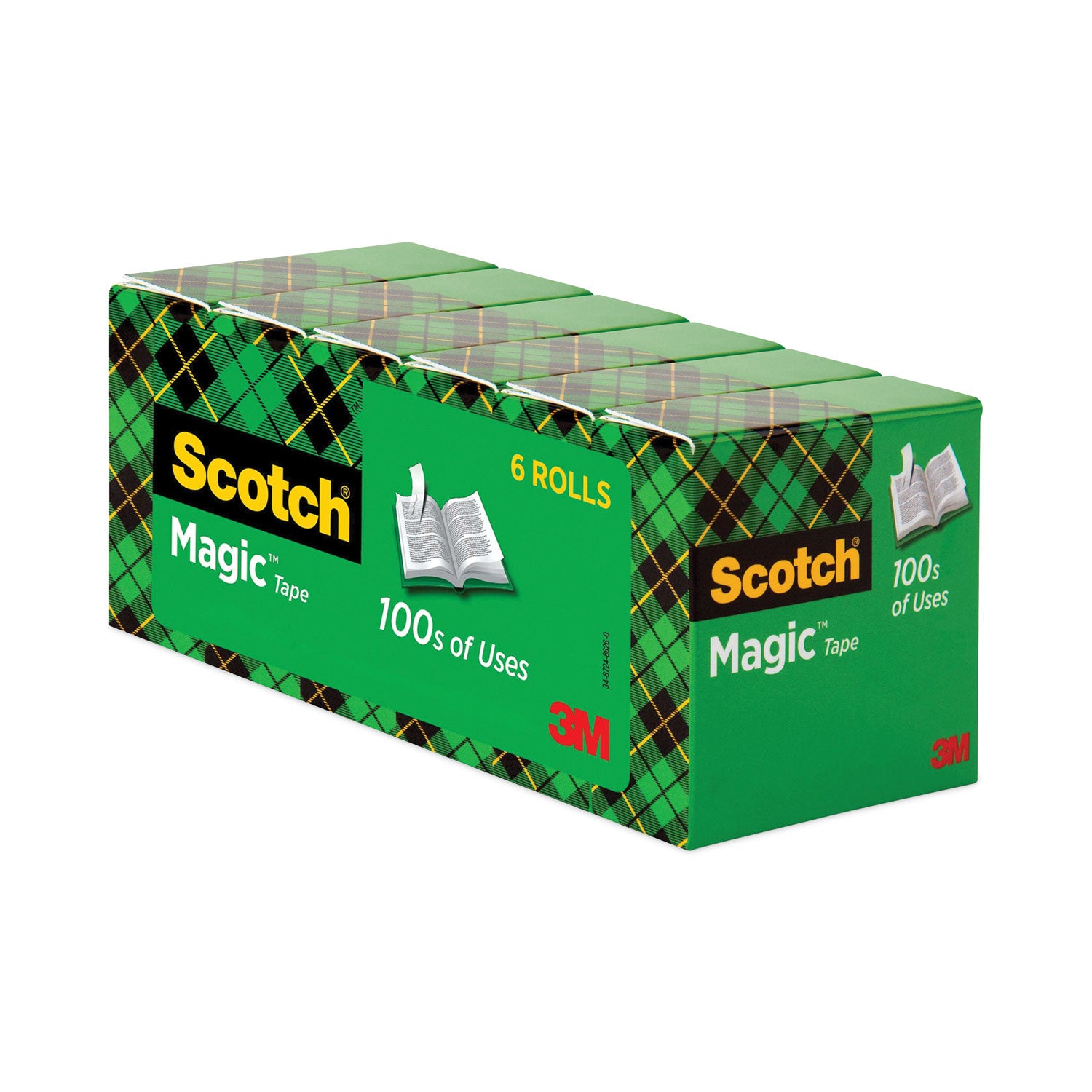 Scotch 3/4"W Magic Tape - 27.78 yd Length x 0.75" Width - 1" Core - Transparent - Yellowing Resistant - For Office, Home, School, Mending - 1 Pack