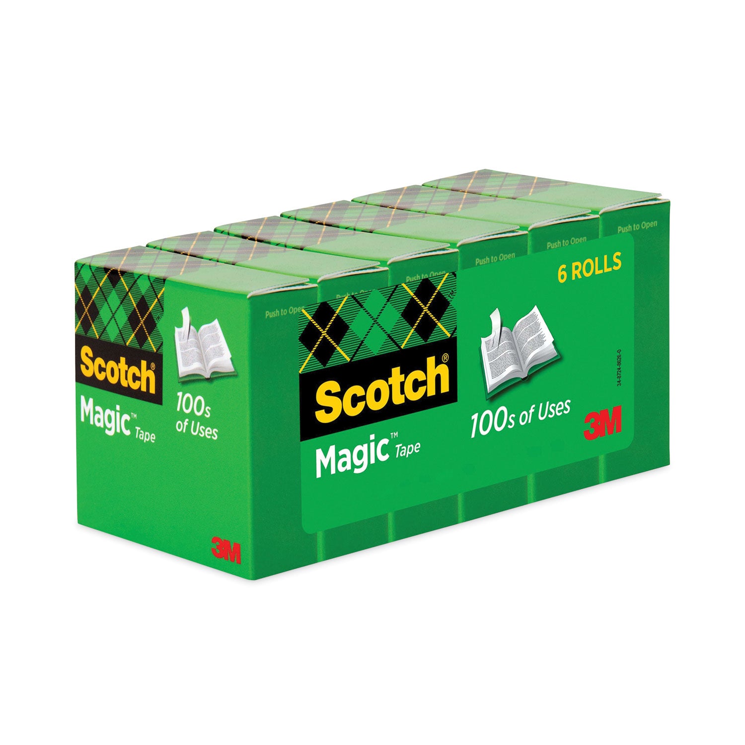 Scotch 3/4"W Magic Tape - 27.78 yd Length x 0.75" Width - 1" Core - Transparent - Yellowing Resistant - For Office, Home, School, Mending - 1 Pack