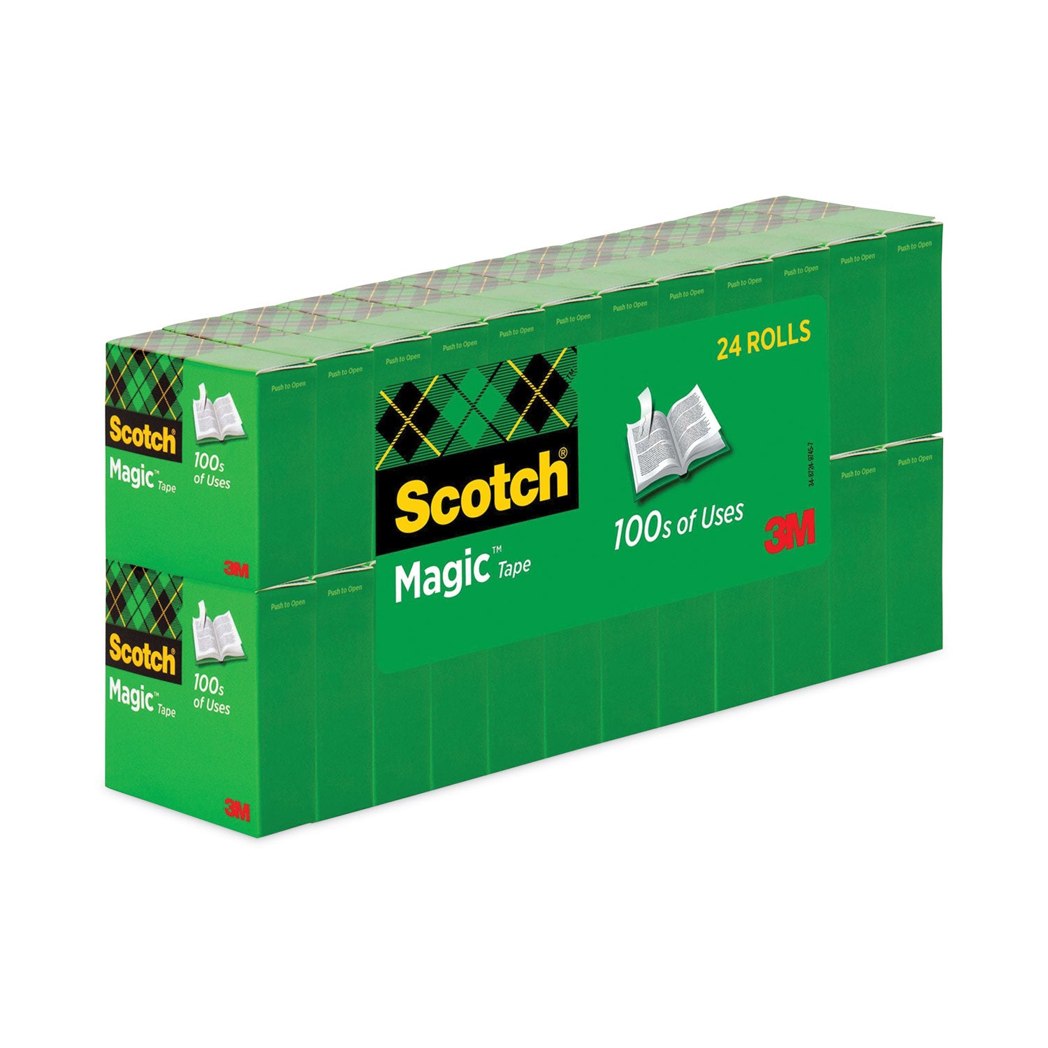 Scotch 3/4"W Magic Tape - 27.78 yd Length x 0.75" Width - 1" Core - Matte - Clear - Yellowing Resistant, Split Resistant, Tear Resistant - For Mending, Home, Office - 20 / Pack