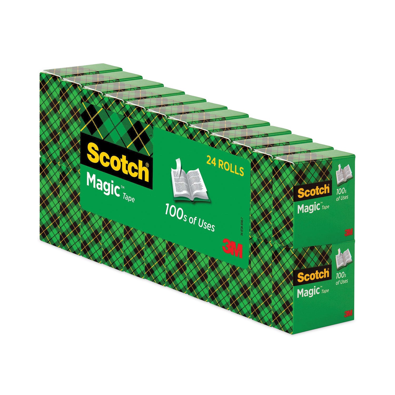 Scotch 3/4"W Magic Tape - 27.78 yd Length x 0.75" Width - 1" Core - Matte - Clear - Split Resistant, Tear Resistant - For Mending, Splicing - 1 Pack