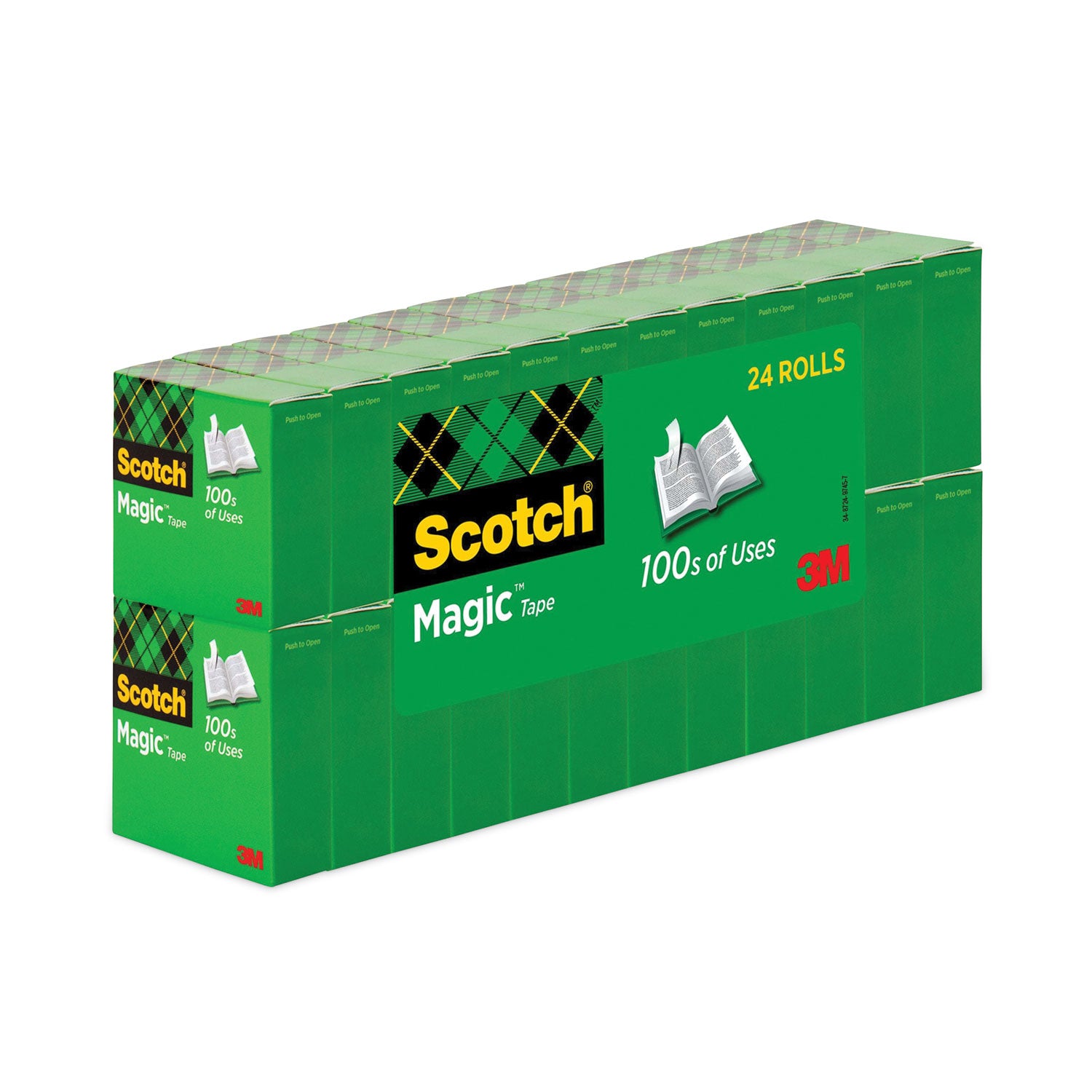 Scotch 3/4"W Magic Tape - 27.78 yd Length x 0.75" Width - 1" Core - Matte - Clear - Split Resistant, Tear Resistant - For Mending, Splicing - 1 Pack