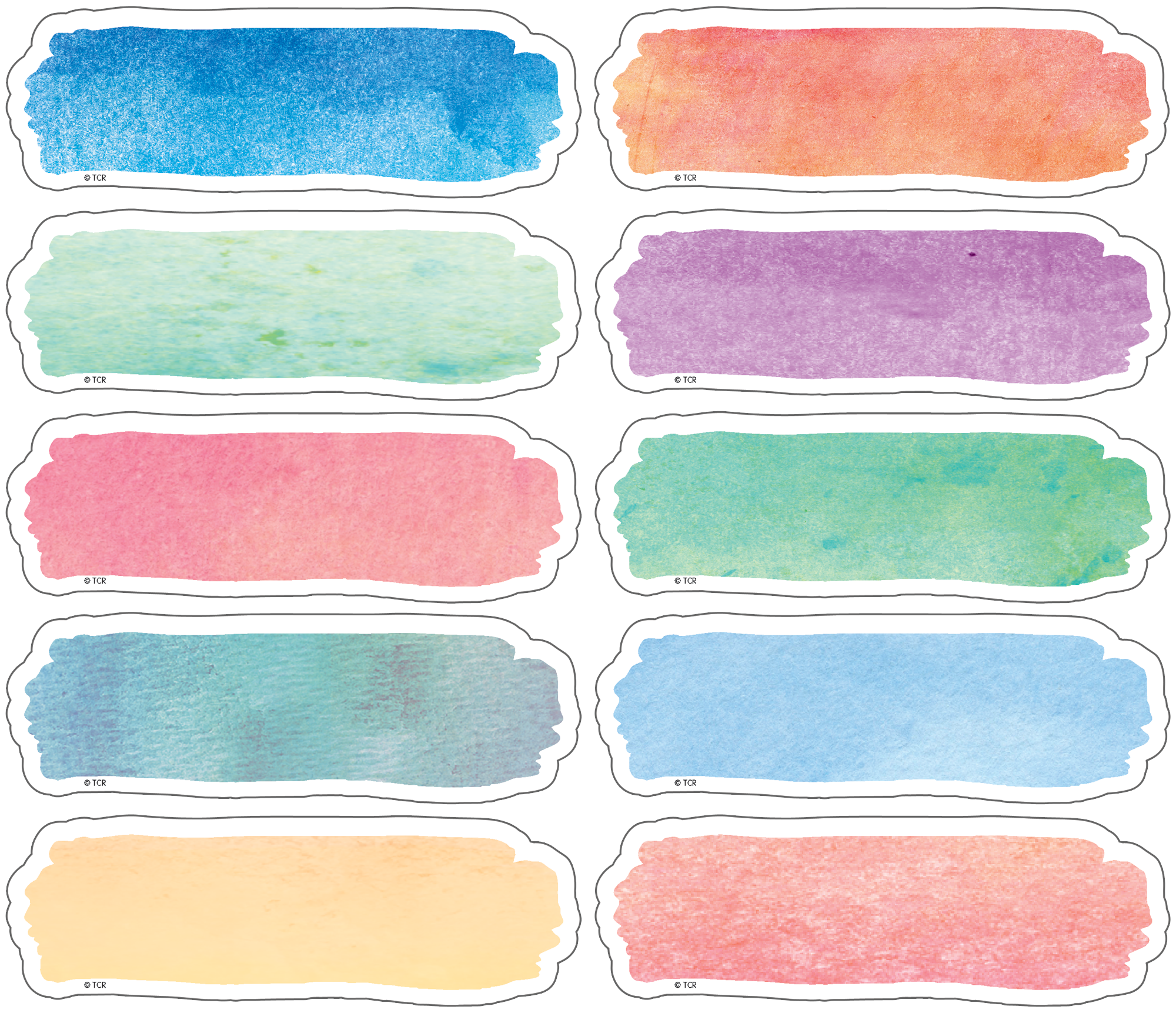 Watercolor Labels Magnetic Accents