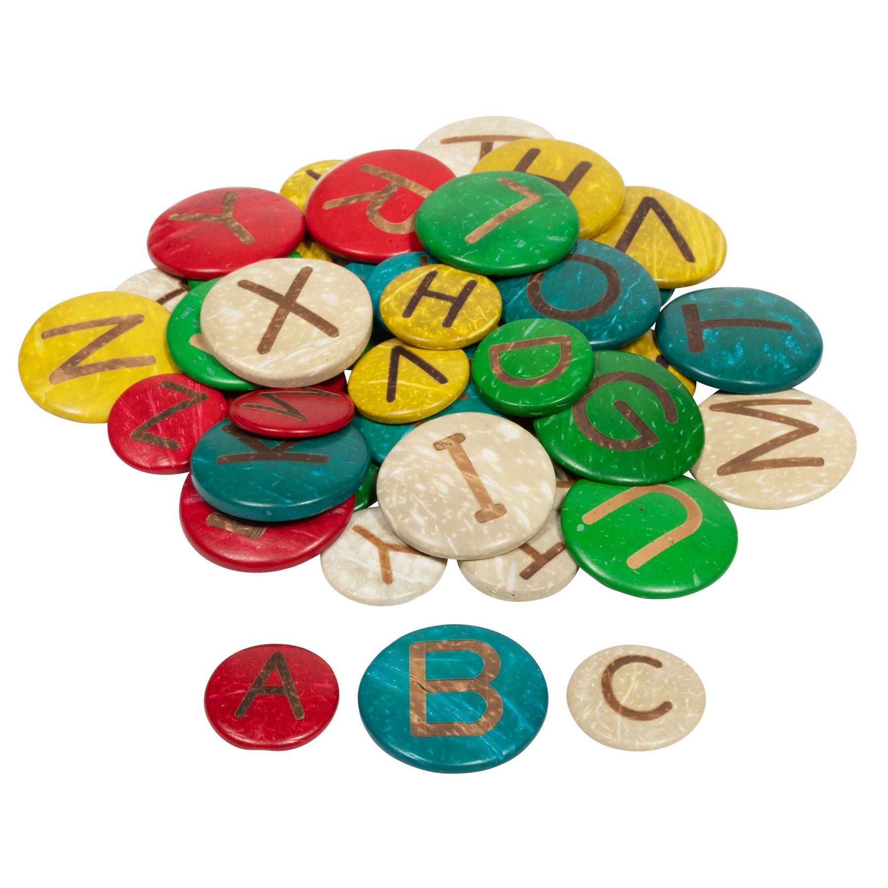 Coconut Letters - Uppercase - Set of 52