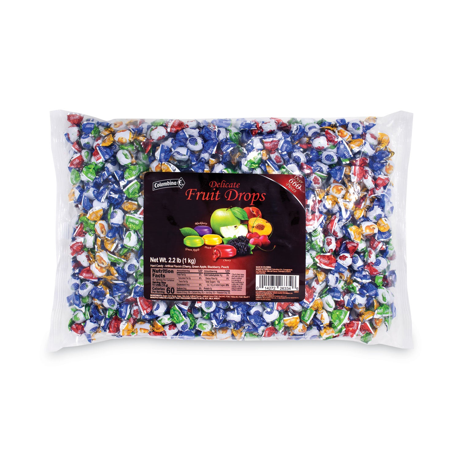 Green Rabbit Candy - Peach, Green Apple, Cherry, Blackberry - 2.20 lb - 1