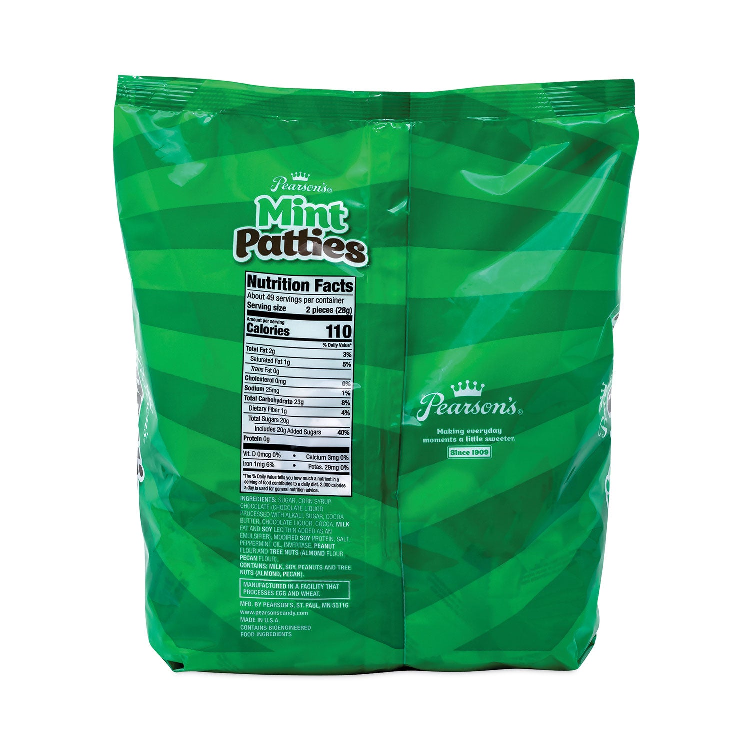 Green Rabbit Chocolate - Dark Chocolate, Peppermint - Gluten-free, Low Fat, Individually Wrapped - 3 lb - 175 /Bag - 1