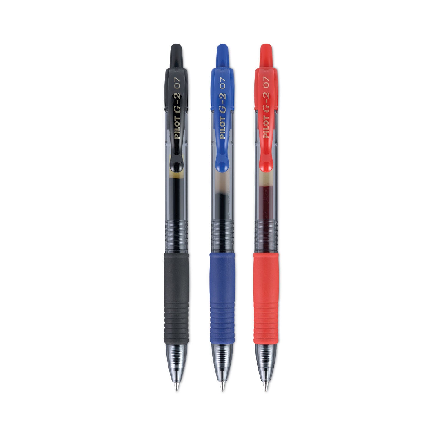 G2 Premium Gel Ink Retractable Pens - 0.7 mm Fine Pen Point - Refillable - Retractable - Black, Blue, Red Ink - Gel-based - Black, Blue, Red Barrel - 3 / Pack