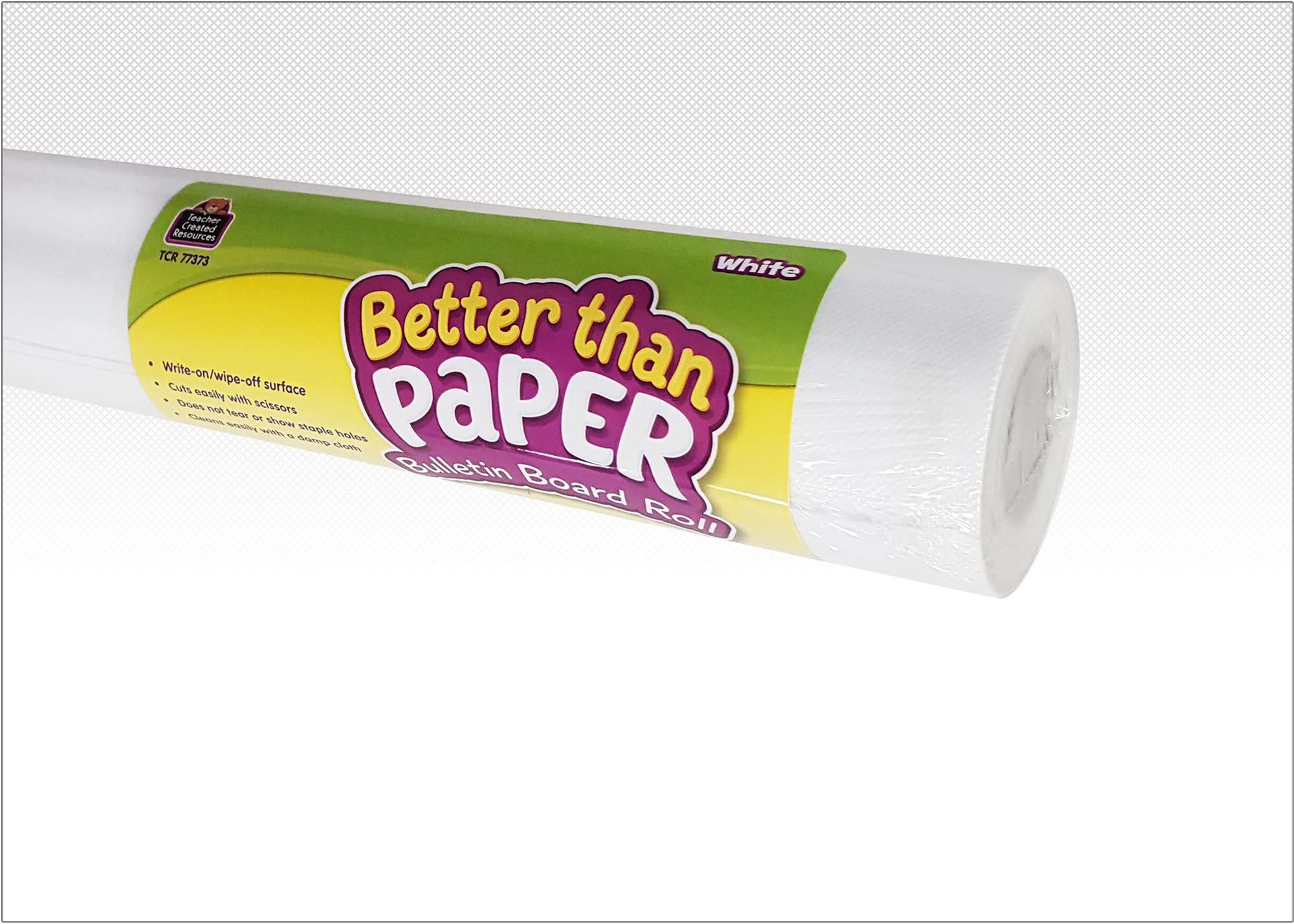 Teacher Created Resources Bulletin Board Roll - Bulletin Board, Poster, Student - 12 ft Height x 48" Width - White - Fabric - 1 Roll