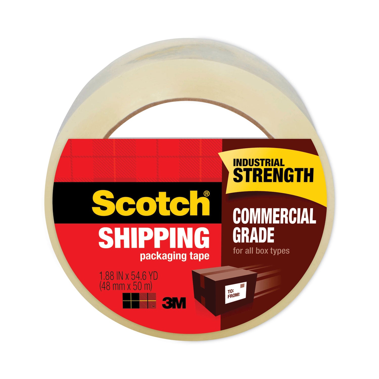 3750 Commercial Grade Packaging Tape With St-181 Pistol-Grip Dispenser, 3" Core, 1.88" X 54.6 Yds, Clear, 36/carton