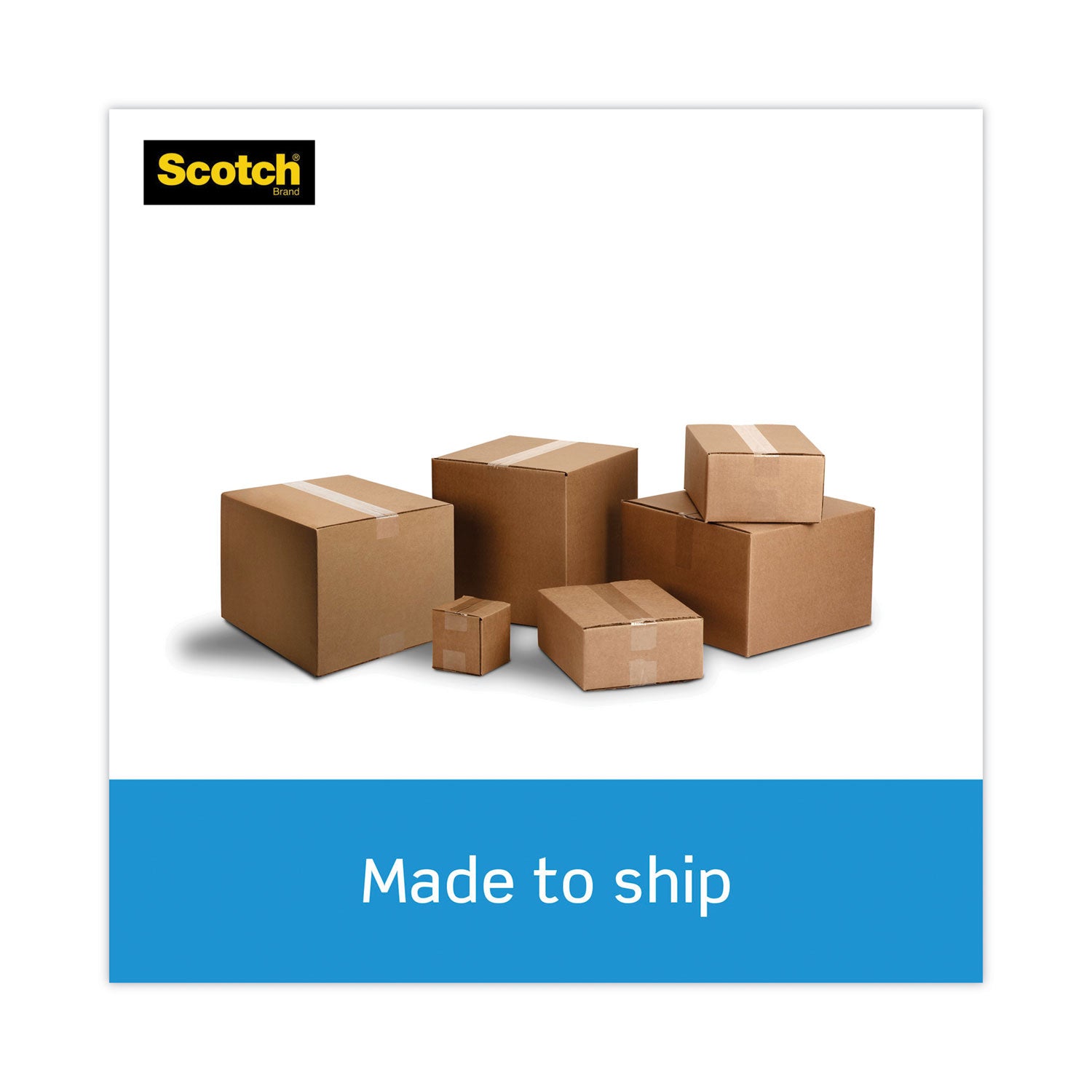 Scotch Heavy-Duty Shipping/Packaging Tape, Clear, 1.88" x 54.60 yd x 3.1 mil, 3" Core, Synthetic Rubber Resin, Split/Tear/Breakage Resistant, 1 Roll