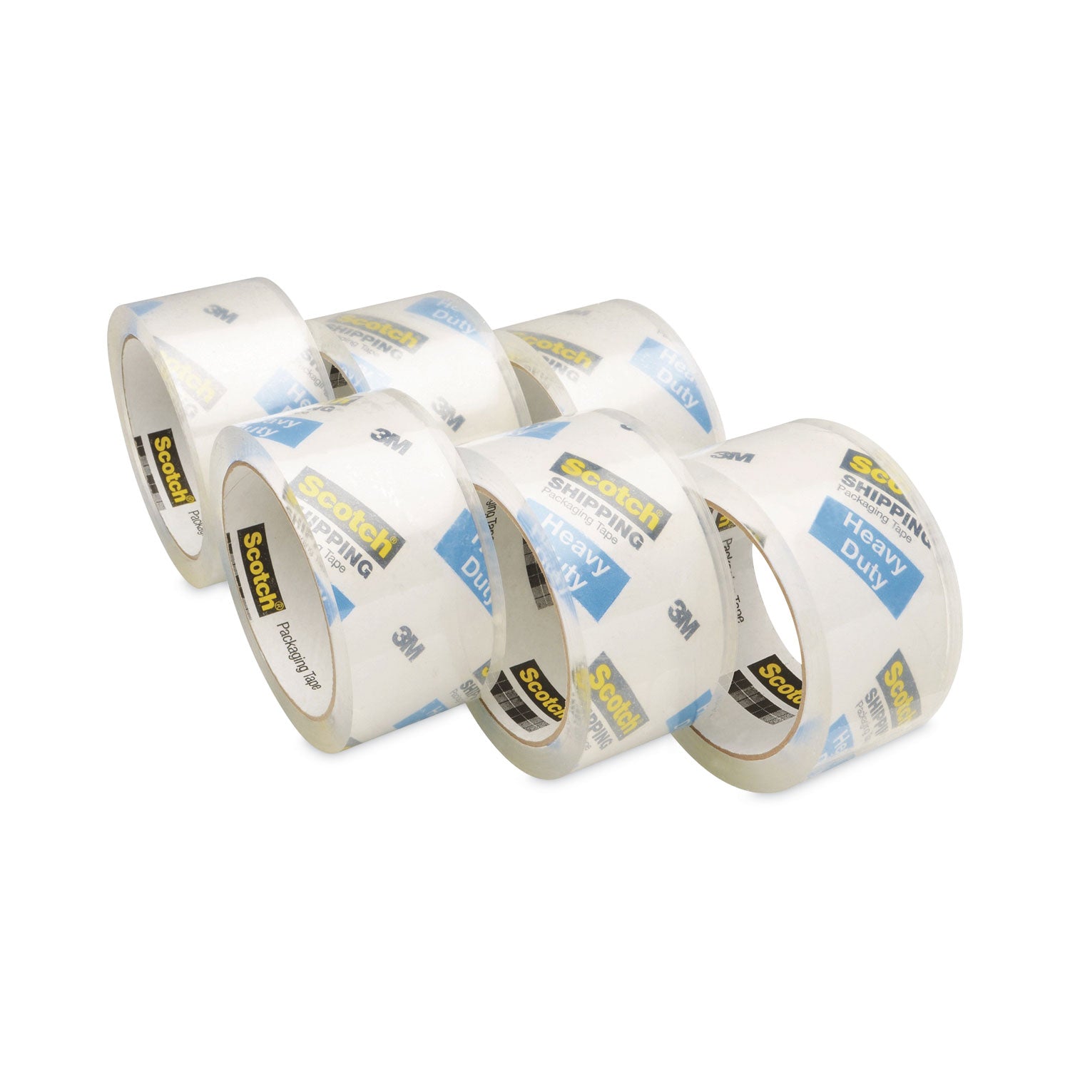 Scotch Heavy-Duty Shipping/Packaging Tape - 54.60 yd Length x 1.88" Width x 3.1 mil Thickness - 3" Core - Clear - Synthetic Rubber Resin - Rubber Resin Backing - Breakage Resistance - For Mailing, Moving, Shipping, Packing - 1 Carton