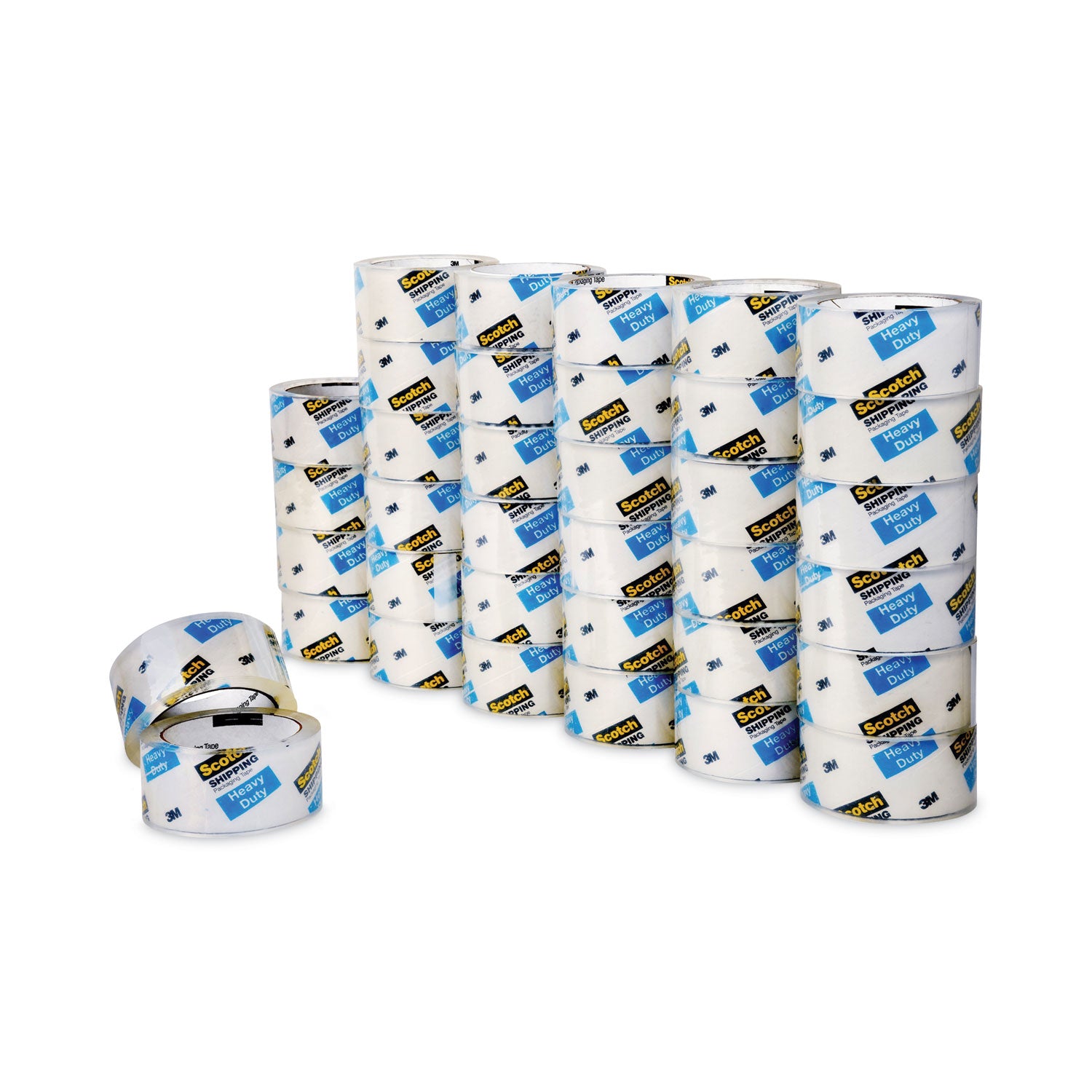 Scotch Heavy-Duty Shipping/Packaging Tape - 54.60 yd Length x 1.88" Width x 3.1 mil Thickness - 3" Core - Clear - Synthetic Rubber Resin - Rubber Resin Backing - Breakage Resistance - For Mailing, Moving, Shipping, Packing - 1 Carton