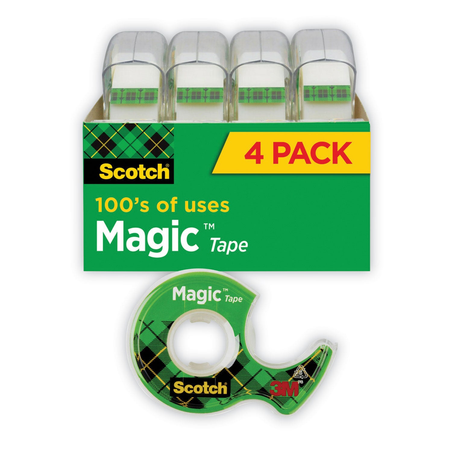 25 ft Length x 0.75" Width - 1" Core - Matte - Clear - Dispenser Included - Handheld Dispenser - For Sealing, Packing - 1 Pack