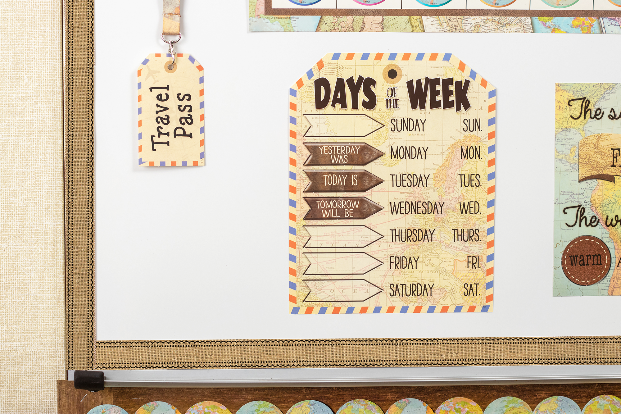 Burlap Magnetic Border