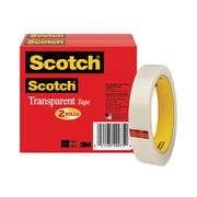 Scotch Transparent Tape - 3/4"W - 72 yd Length x 0.75" Width - 3" Core - Clear - Long Lasting - For Sealing, Label Protection, Wrapping, Mending - 1 Pack