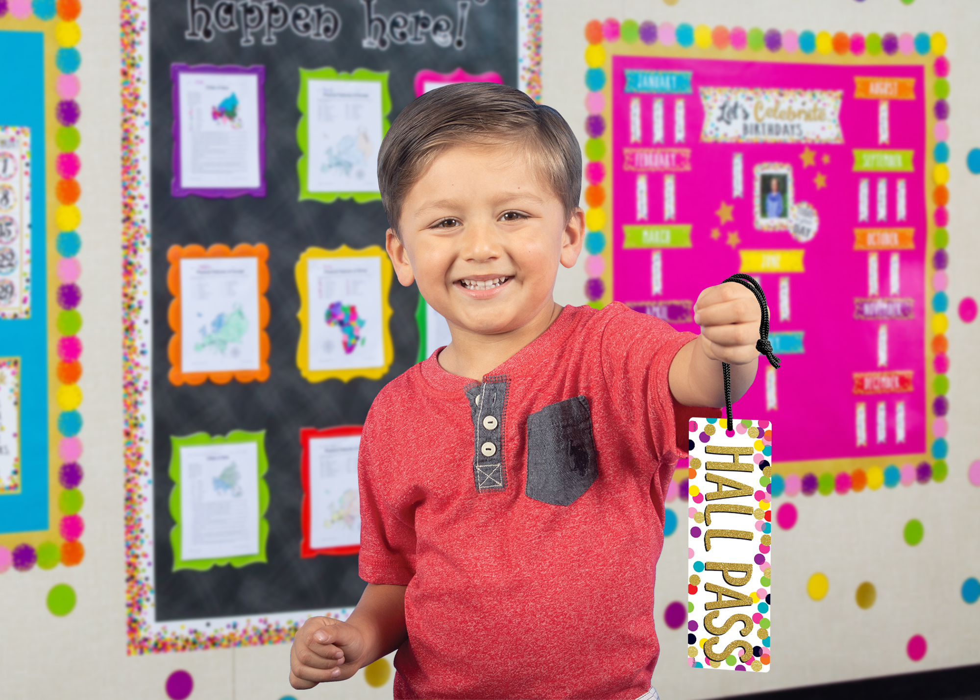 Confetti Magnetic Hall Pass