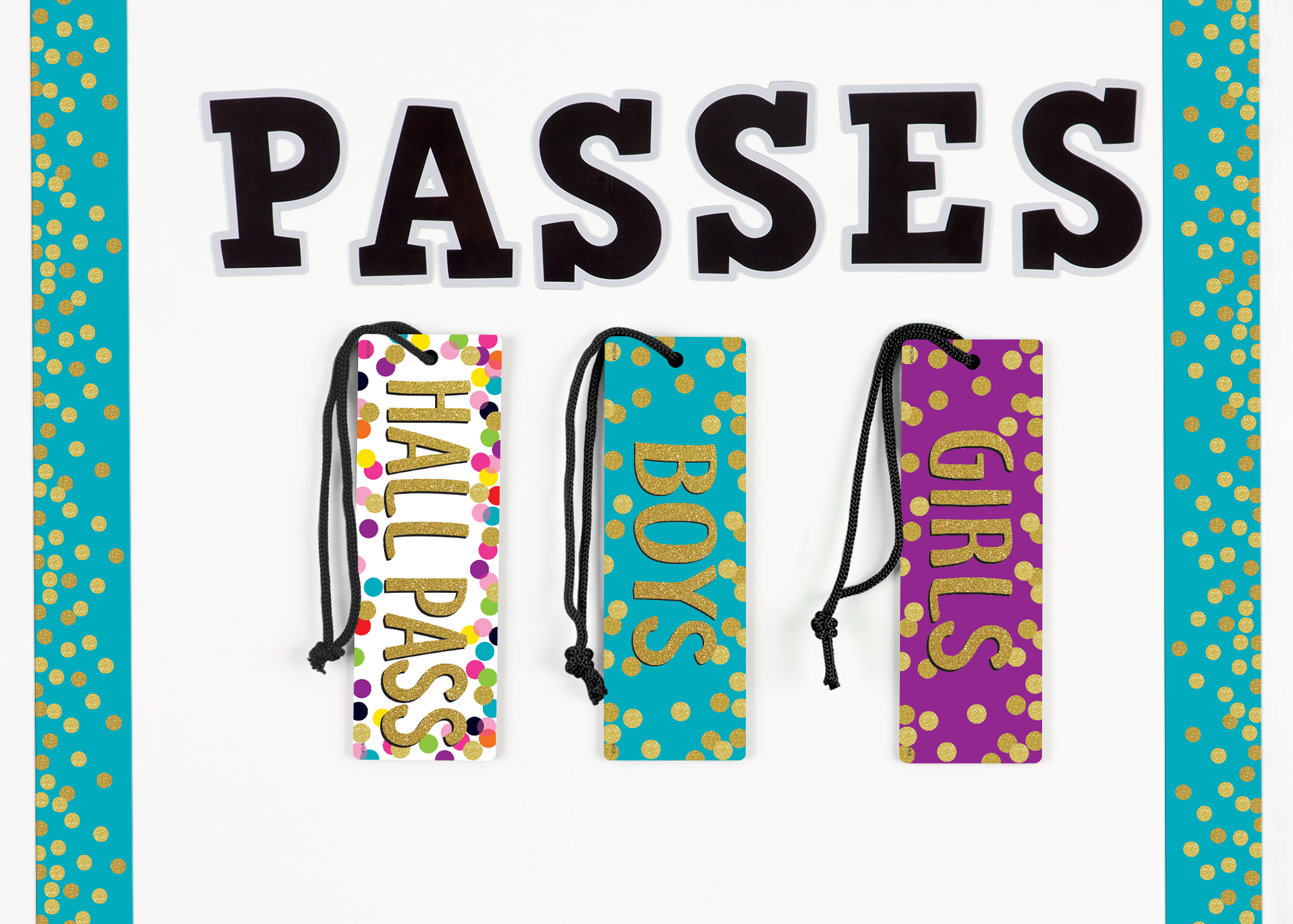 Confetti Magnetic Hall Pass