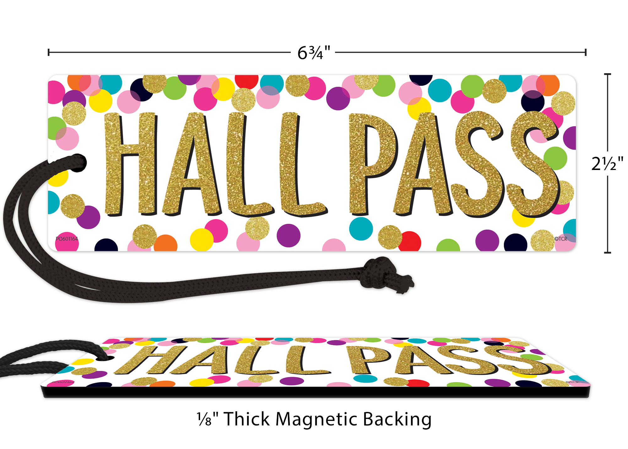 Confetti Magnetic Hall Pass