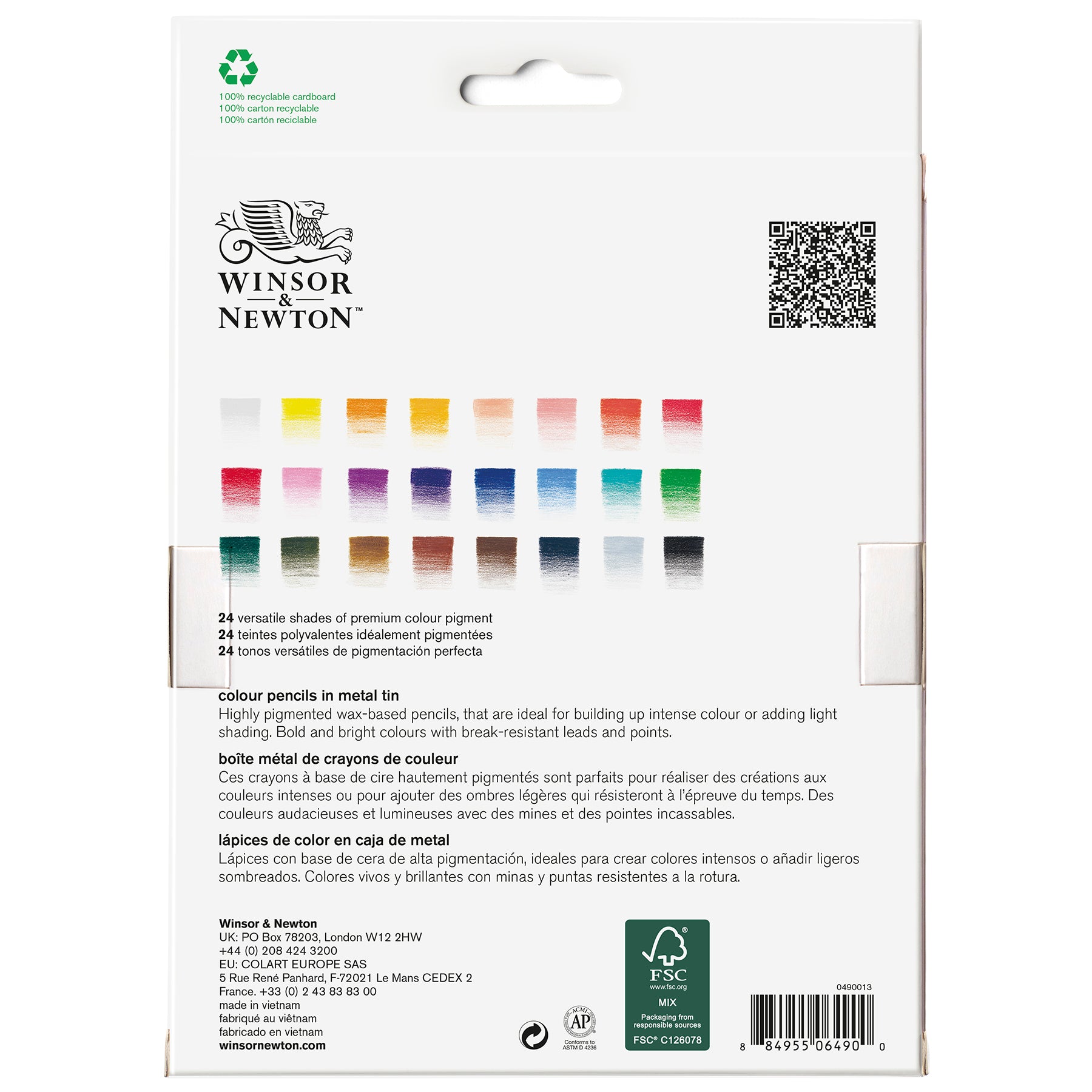 WN Studio Collection Colour Pencil Tin - 24pc