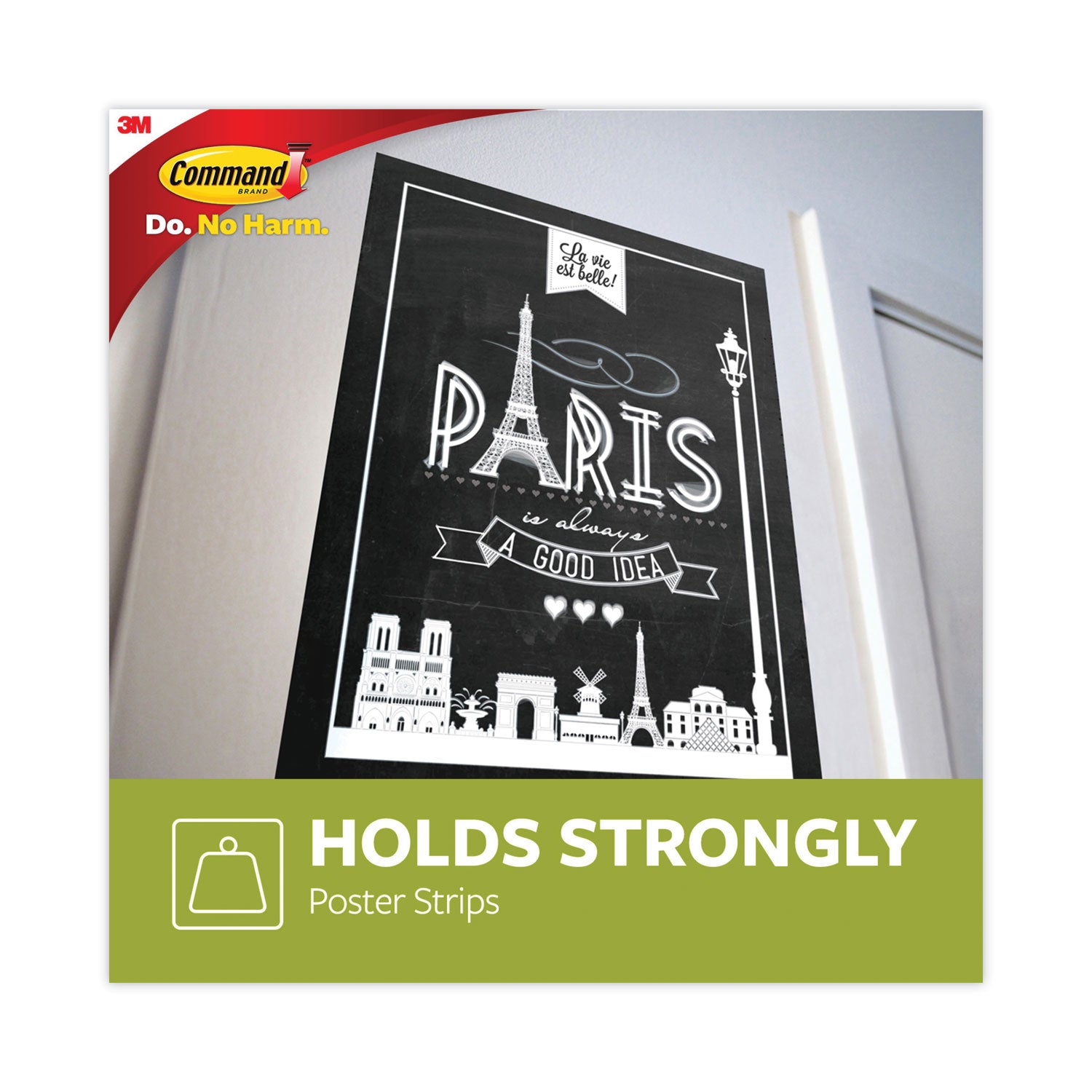2.13" Length x 0.75" Width - White - Foam - Stain Resistant, Damage Resistant - For Photo, Poster, Calendar, Wood, Tile, Metal, Painted Surface, Wall - 4/Pack - 1 Carton