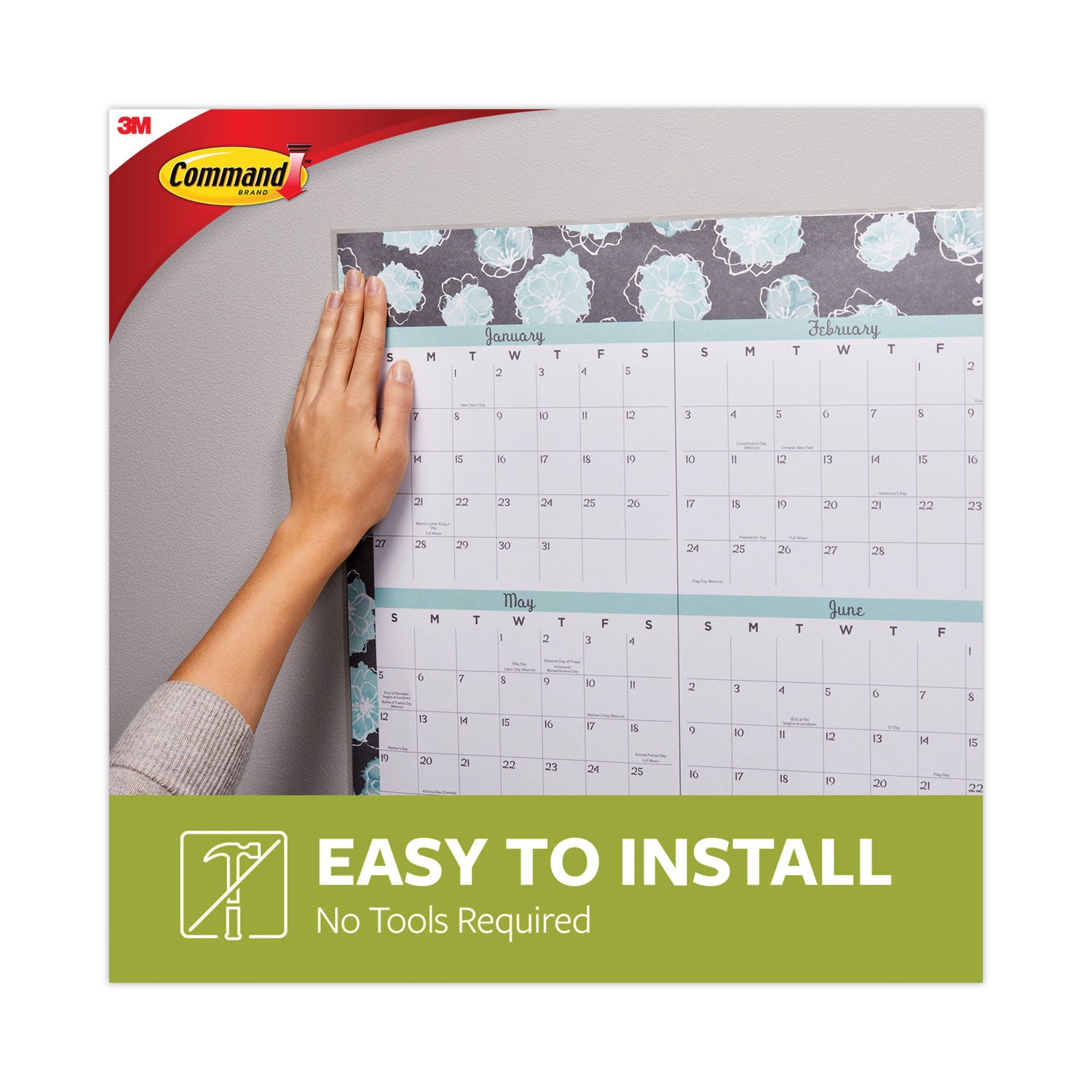 1.75" Length x 0.62" Width x 500 mil Thickness - White - Damage Resistant, Mark Resistant - For Poster, Indoor, Hanging, Smooth Surface, Artwork, Sign, Home, Office, Decorating, Multi Surface - 256 / Pack