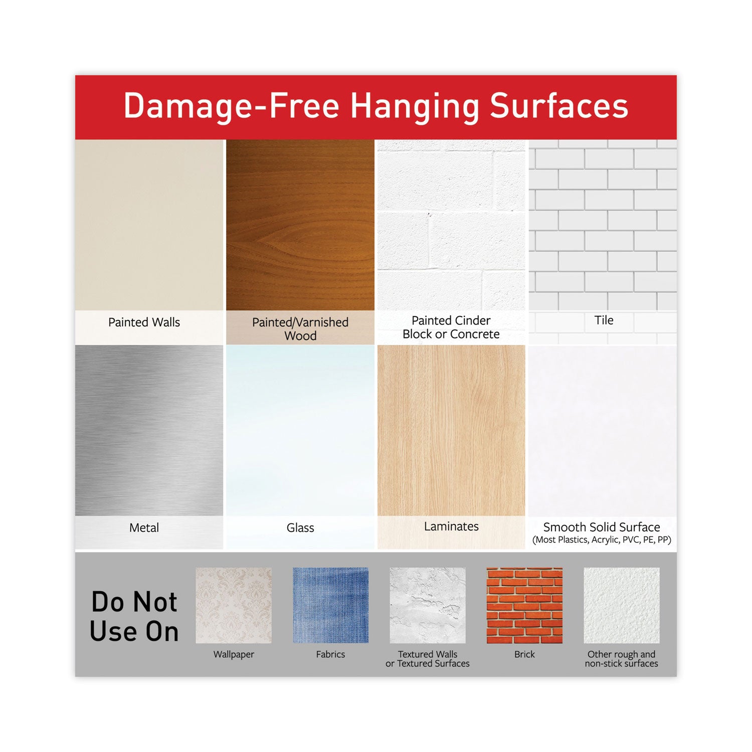1.75" Length x 0.62" Width x 500 mil Thickness - White - Damage Resistant, Mark Resistant - For Poster, Indoor, Hanging, Smooth Surface, Artwork, Sign, Home, Office, Decorating, Multi Surface - 256 / Pack