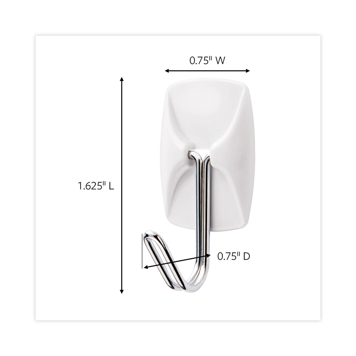28 Hooks - 28 Small Hook - 8 oz (226.8 g) Capacity - for Multipurpose, Paint, Wood, Tile - White - 28 / Pack