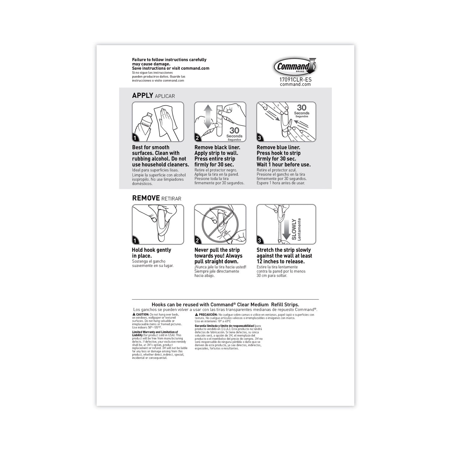 Command Hook Trial Pack, Medium, White, 2 lb Capacity, 50 Hooks per Carton