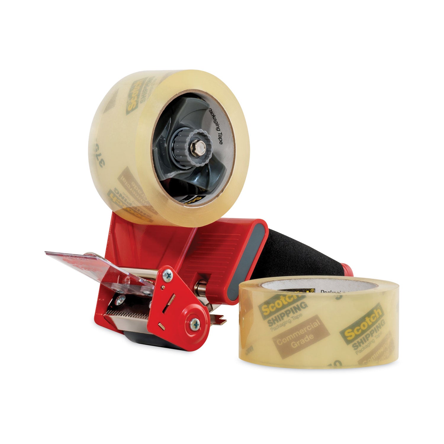 Scotch Commercial-Grade Shipping/Packaging Tape - 54.60 yd Length x 1.88" Width x 3.1 mil Thickness - 3" Core - Clear - Synthetic Rubber Resin Backing - Pistol Grip Dispenser - For Multipurpose, Packing, Shipping - 1 Pack
