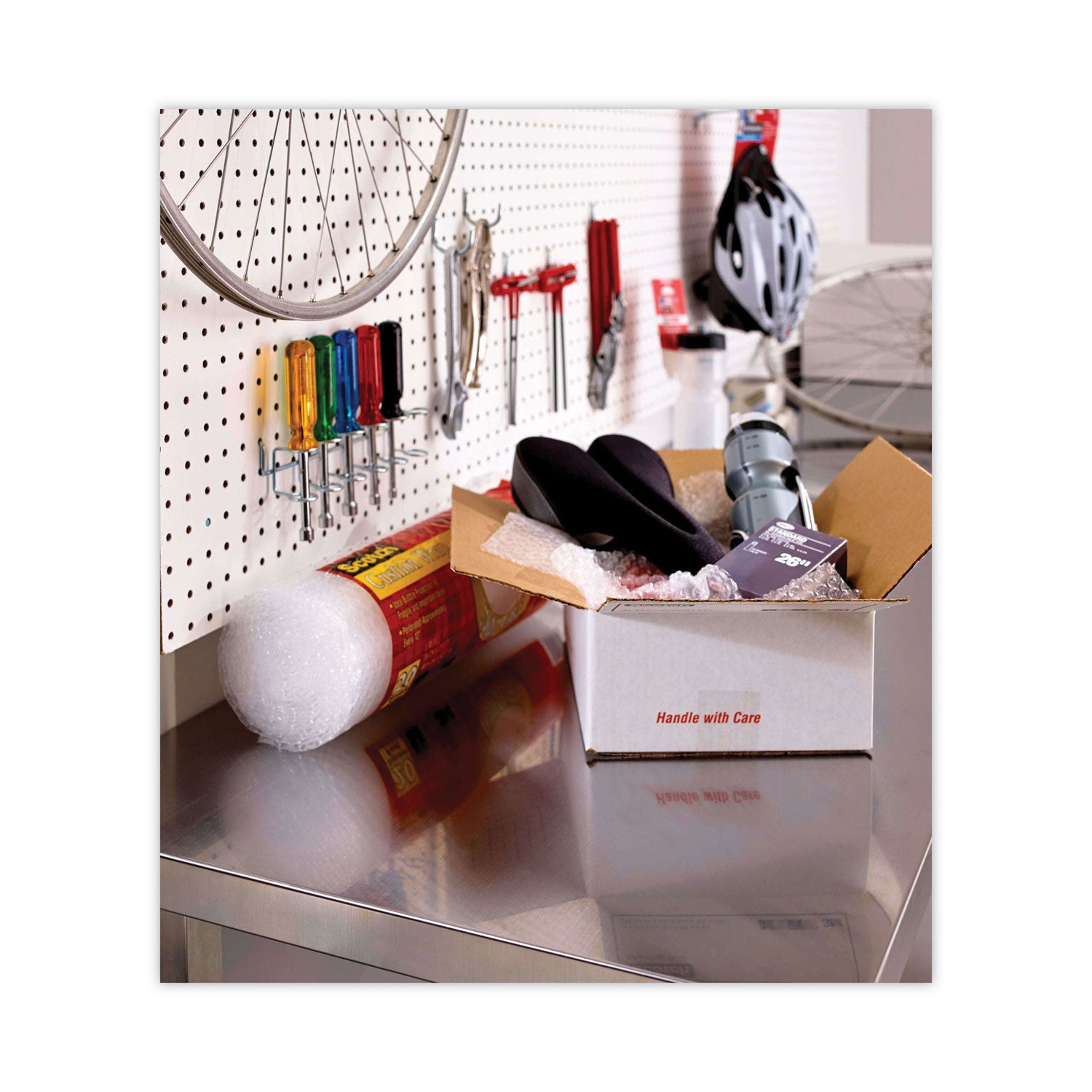 Scotch Commercial-Grade Shipping/Packaging Tape - 54.60 yd Length x 1.88" Width x 3.1 mil Thickness - 3" Core - Clear - Synthetic Rubber Resin - Rubber Resin Backing - Dispenser Included - For Shipping, Packing, Sealing, Splicing - 1 Pack