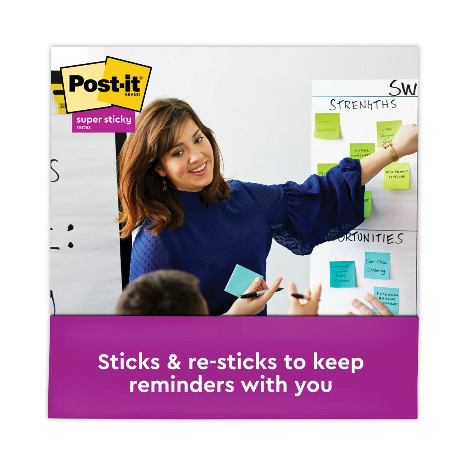 Post-it Super Sticky Notes, Energy Boost Color Collection, 1680 Multicolor Notes, 3" x 3", Square, 70 Sheets per Pad, 1 Pack, Vital Orange, Tropical Pink, Sunnyside, Blue Paradise, Limeade, Self-adhesive, Recyclable
