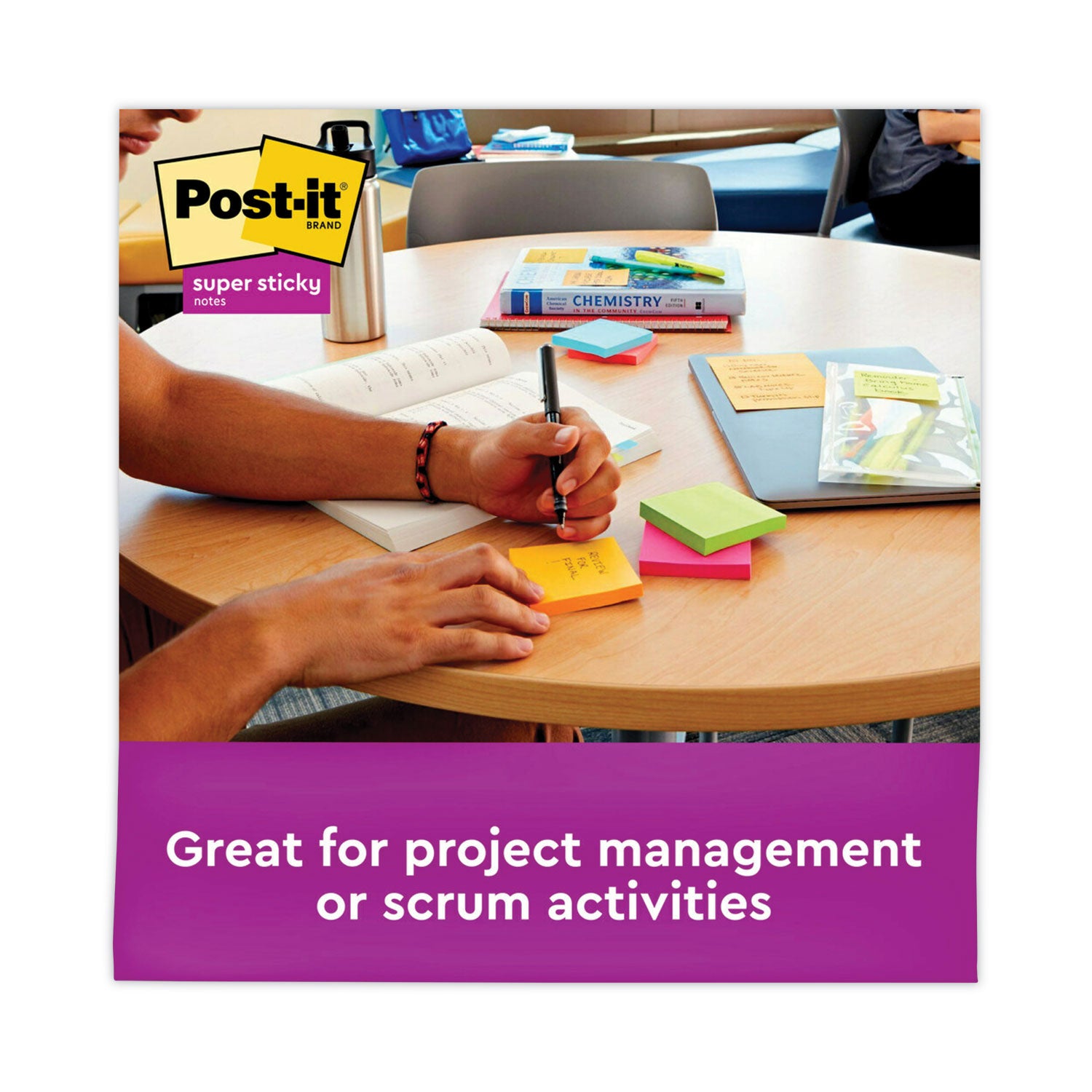Post-it Super Sticky Notes, Energy Boost Color Collection, 1680 Multicolor Notes, 3" x 3", Square, 70 Sheets per Pad, 1 Pack, Vital Orange, Tropical Pink, Sunnyside, Blue Paradise, Limeade, Self-adhesive, Recyclable