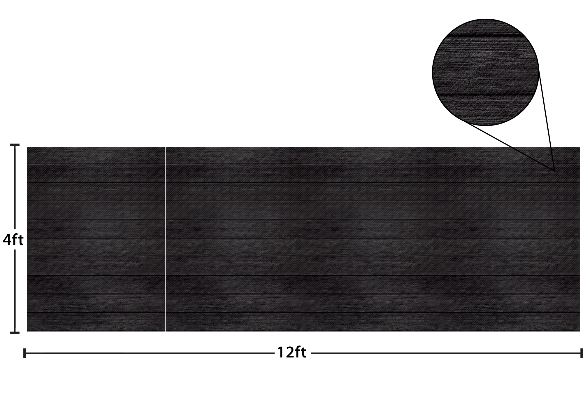Teacher Created Resources Bulletin Board Roll - Bulletin Board, Poster, Student - 12 ft Height x 48" Width - Black Wood - Fabric - 1 Roll