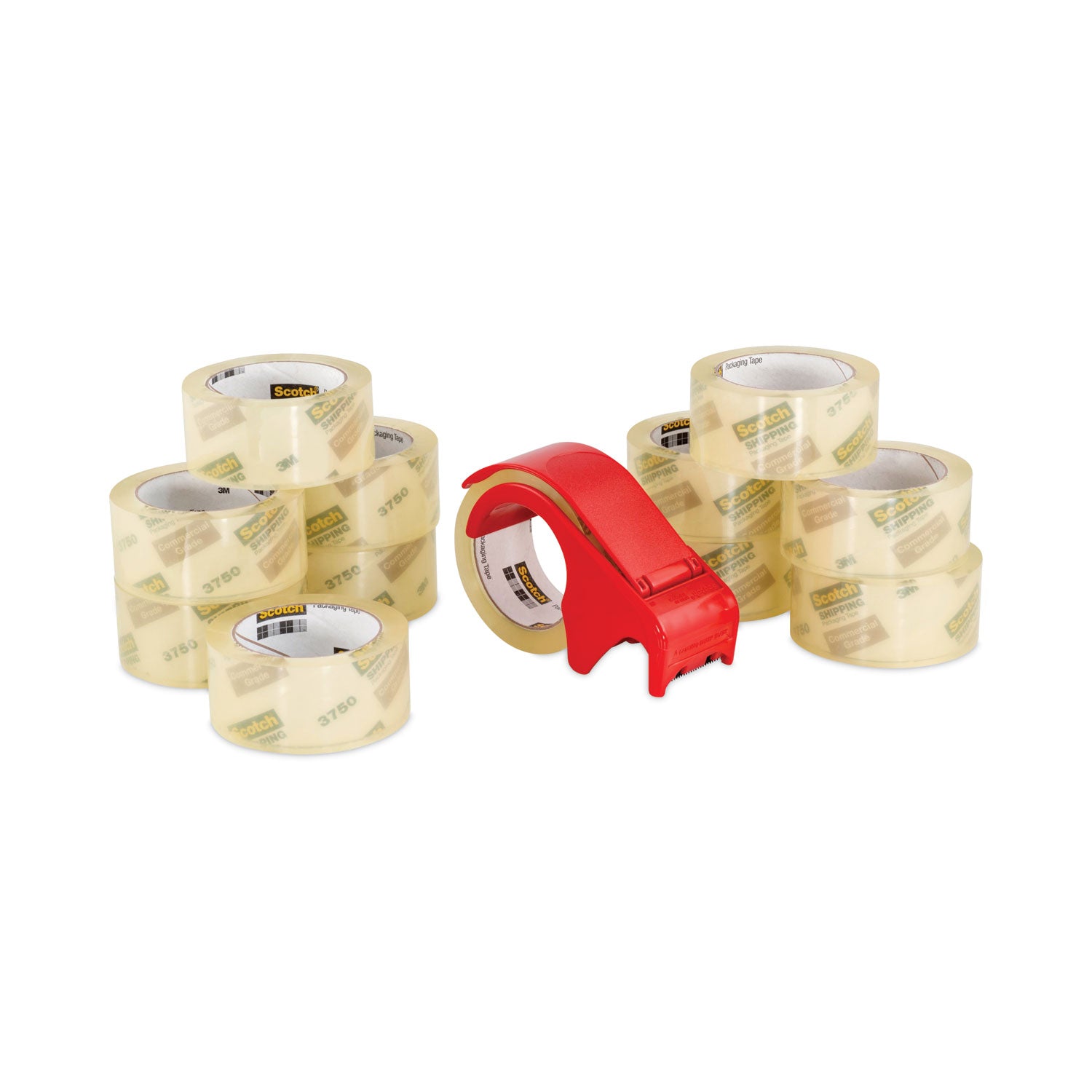 54.60 yd Length x 1.88" Width x 3.1 mil Thickness - 3" Core - Clear - Synthetic Rubber Resin - Dispenser Included - For Sealing, Splicing, Packing - 12 / Pack