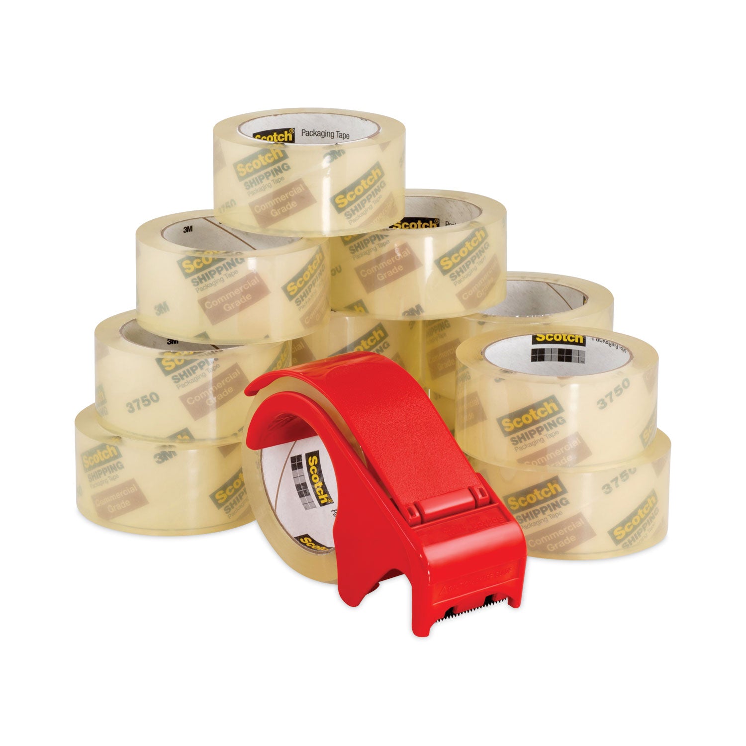54.60 yd Length x 1.88" Width x 3.1 mil Thickness - 3" Core - Clear - Synthetic Rubber Resin - Dispenser Included - For Sealing, Splicing, Packing - 12 / Pack