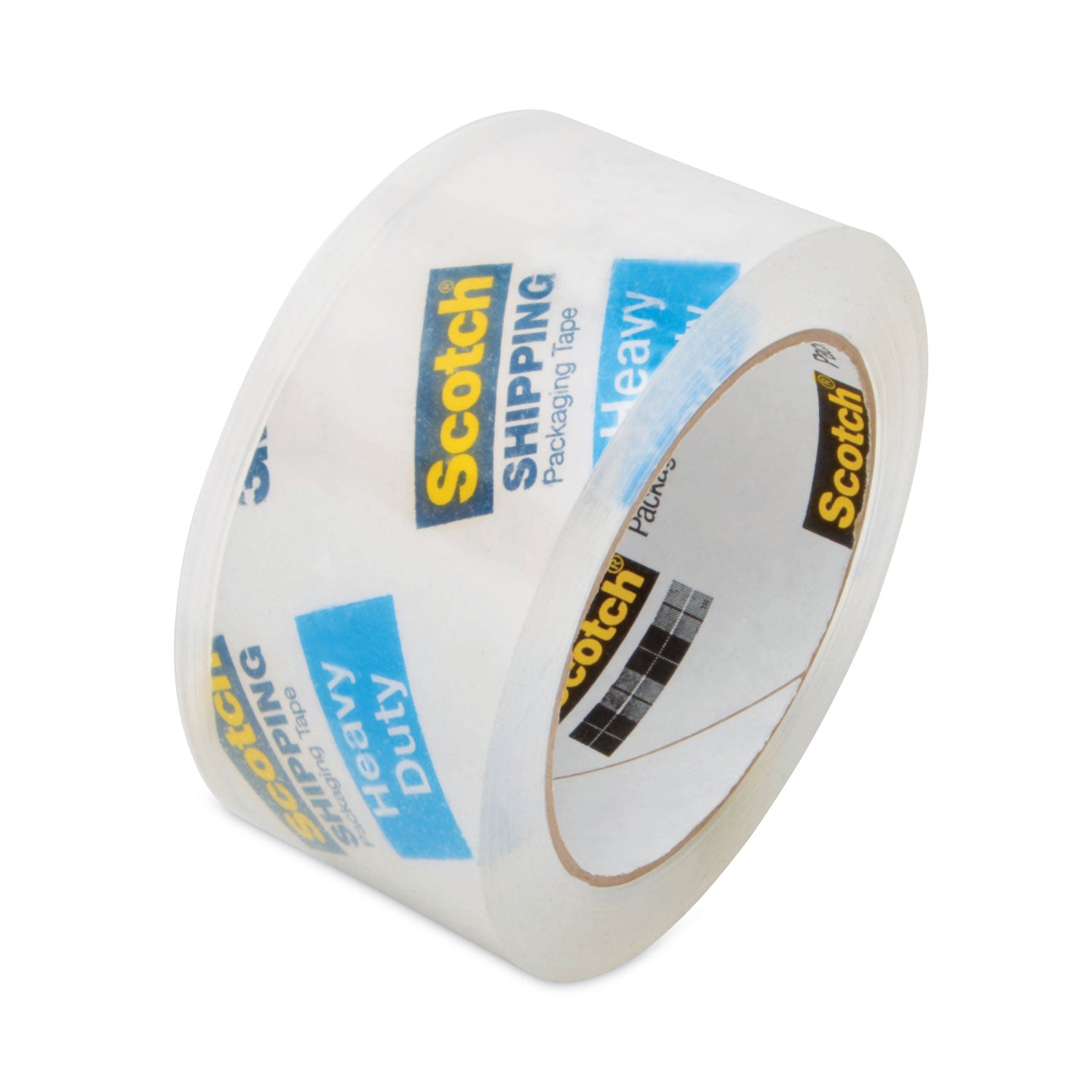 Scotch Heavy-Duty Shipping/Packaging Tape, 1 Pack, 54.60 yd x 1.88" x 3.1 mil, Clear, 3" Core, Synthetic Rubber Resin Backing, Handheld Dispenser Included