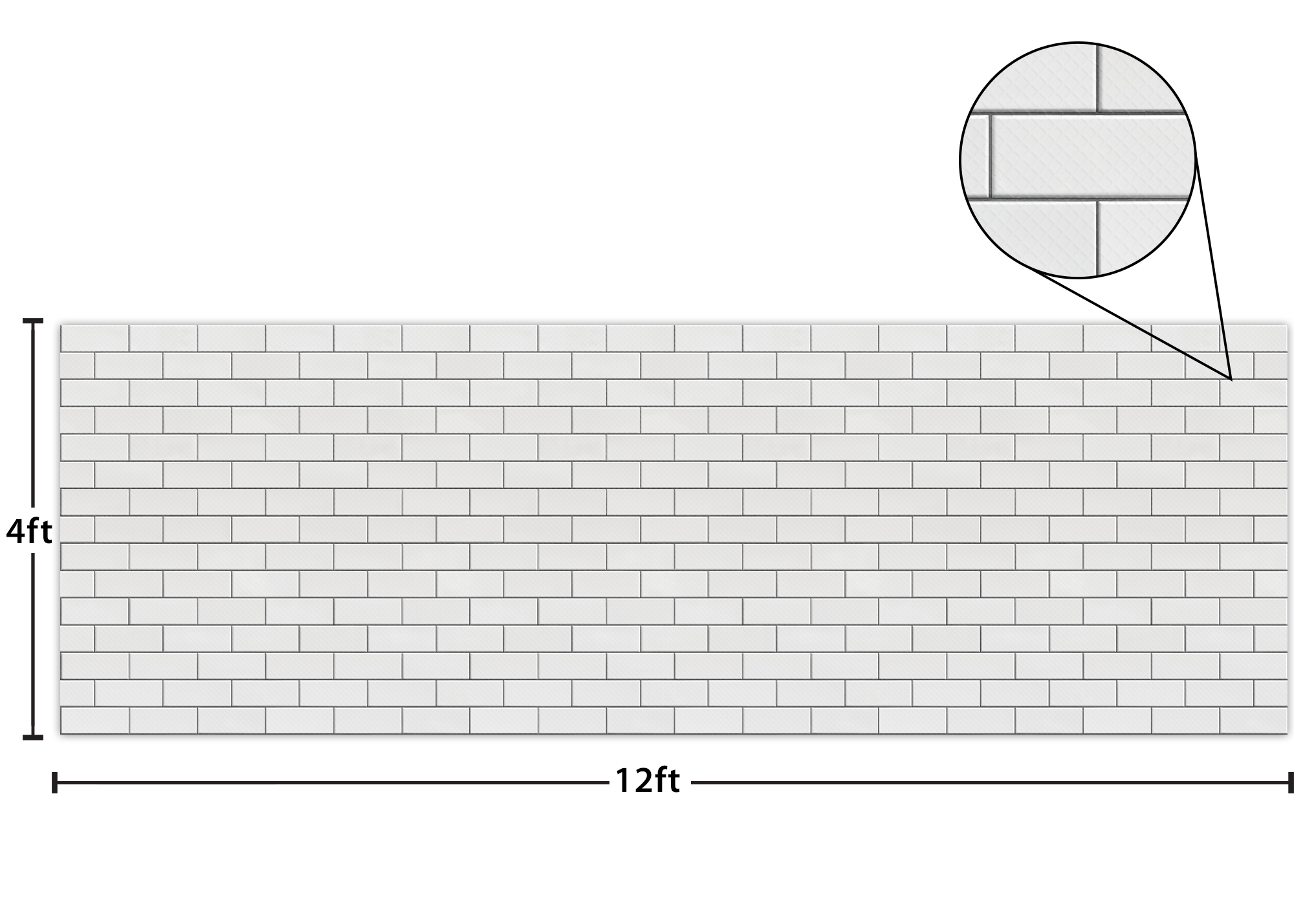 White Subway Tile Better Than Paper® Bulletin Board Roll