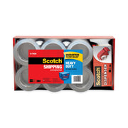 Scotch Heavy-Duty Shipping/Packaging Tape, 1 Pack, 54.60 yd x 1.88" x 3.1 mil, Clear, 3" Core, Synthetic Rubber Resin Backing, Handheld Dispenser Included