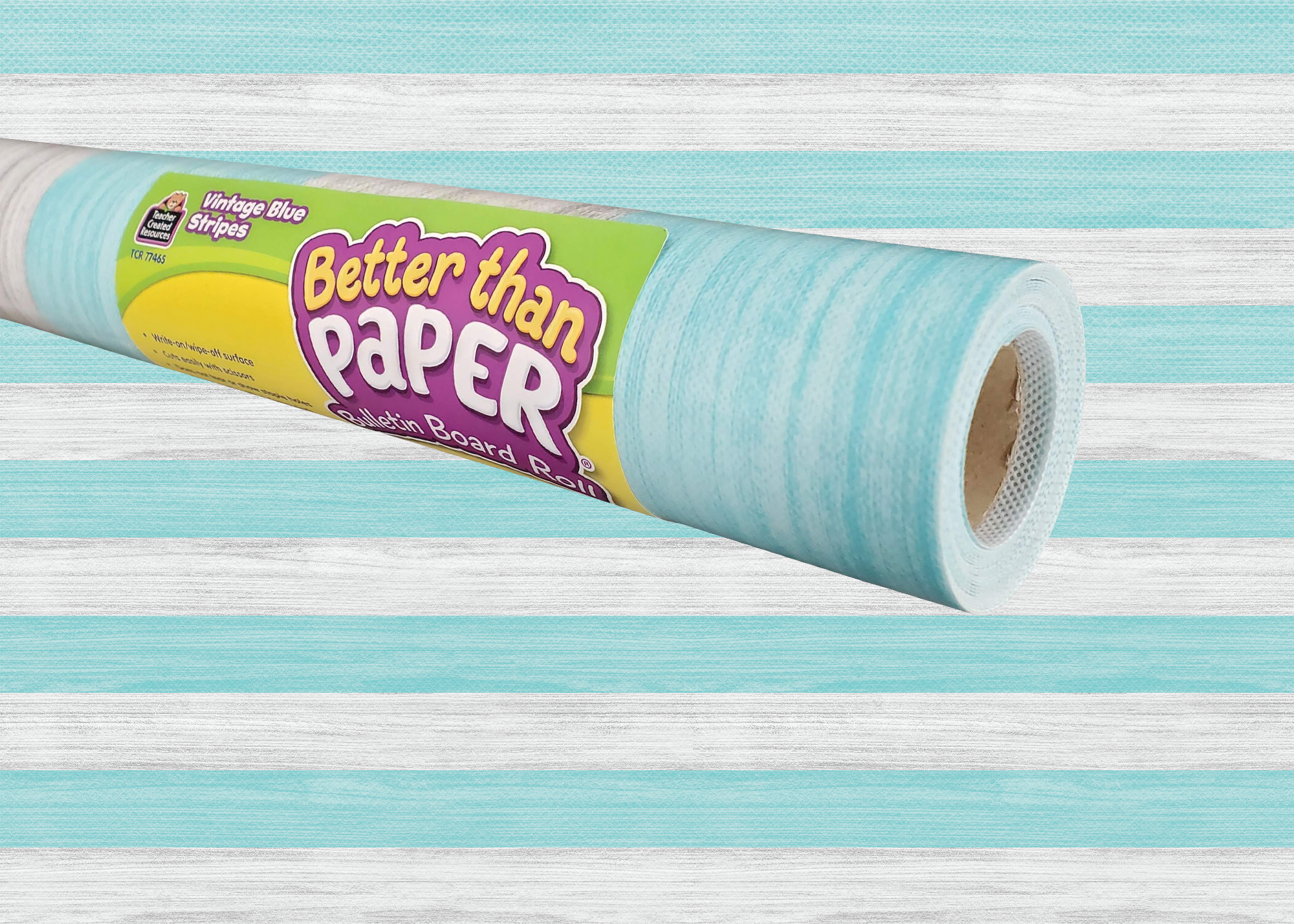 Vintage Blue Stripes Better Than Paper® Bulletin Board Roll