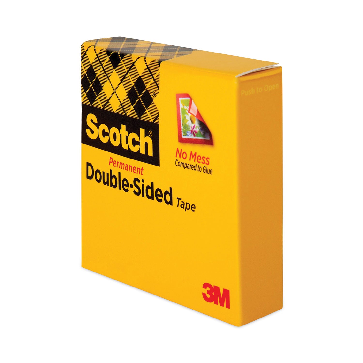 Scotch Permanent Double-Sided Tape - 1/2"W - 25 yd Length x 0.50" Width - 1" Core - Clear - Permanent Adhesive Backing - Long Lasting - For Splicing, Mounting, Attaching - 1 Roll