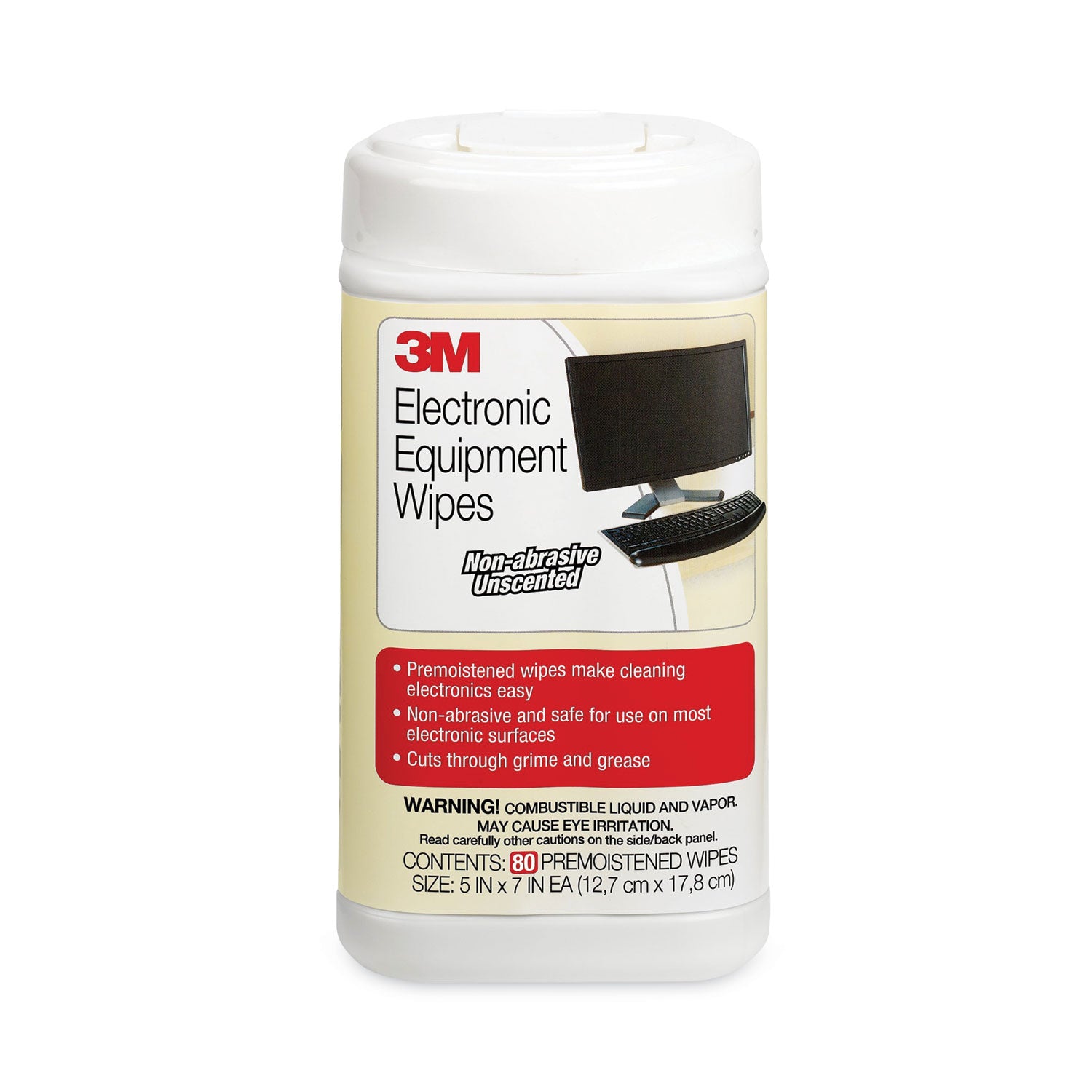 Pre-moistened, Anti-static - Aqua - 80/Tub - 1 Each