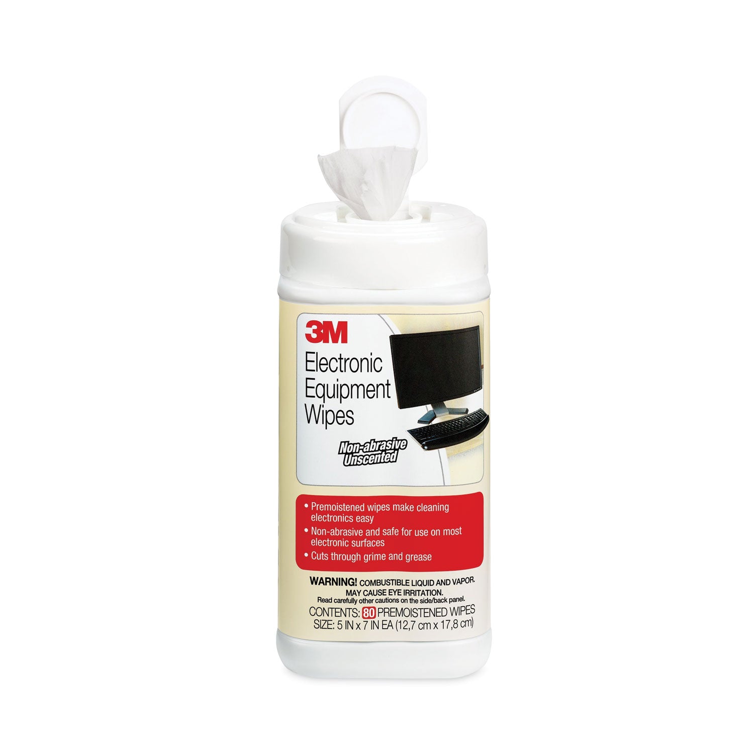 Pre-moistened, Anti-static - Aqua - 80/Tub - 1 Each