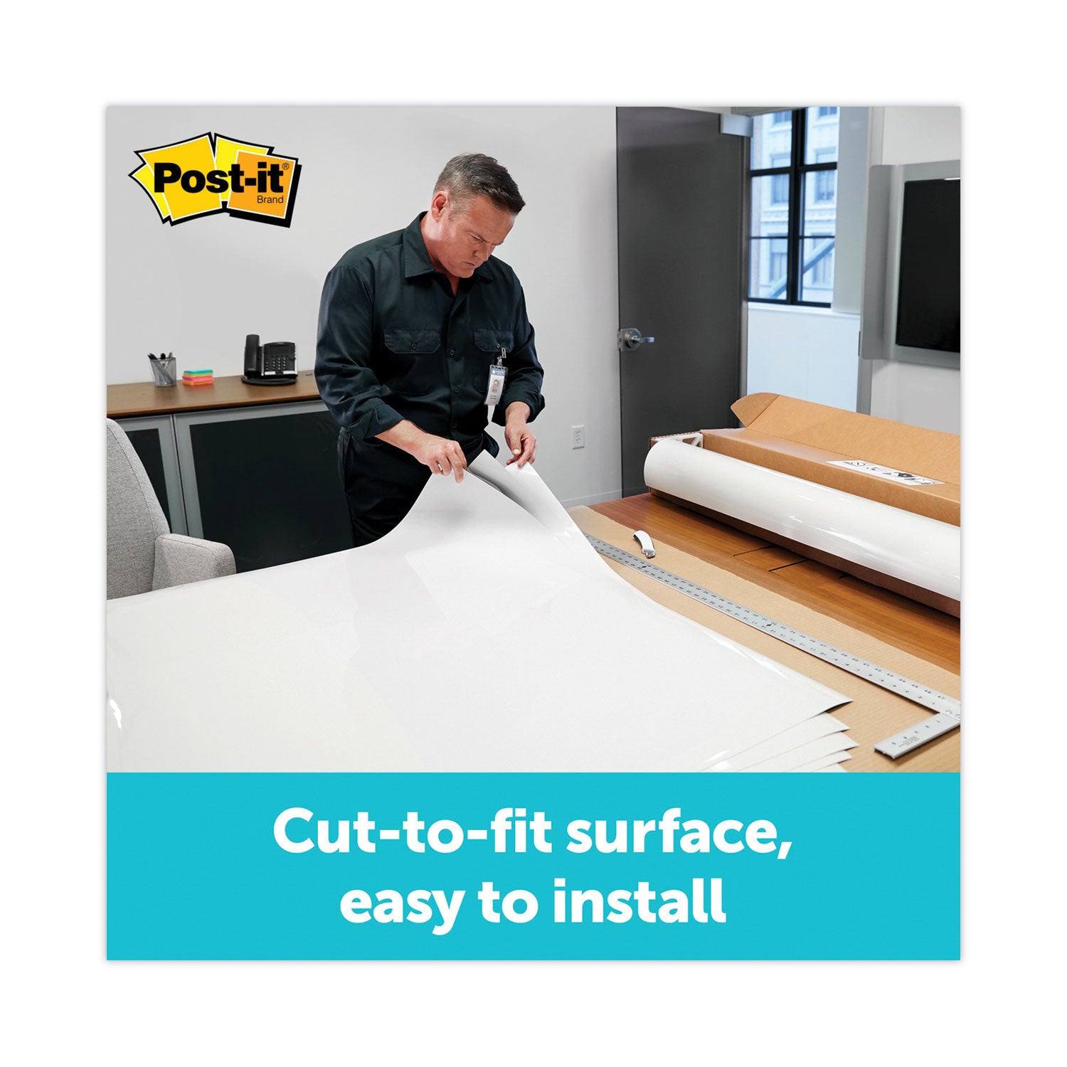 White Surface - 48" (4 ft) Width x 600" (50 ft) Length - White Film - Rectangle - Horizontal/Vertical - Tabletop, Desktop - 1 Each