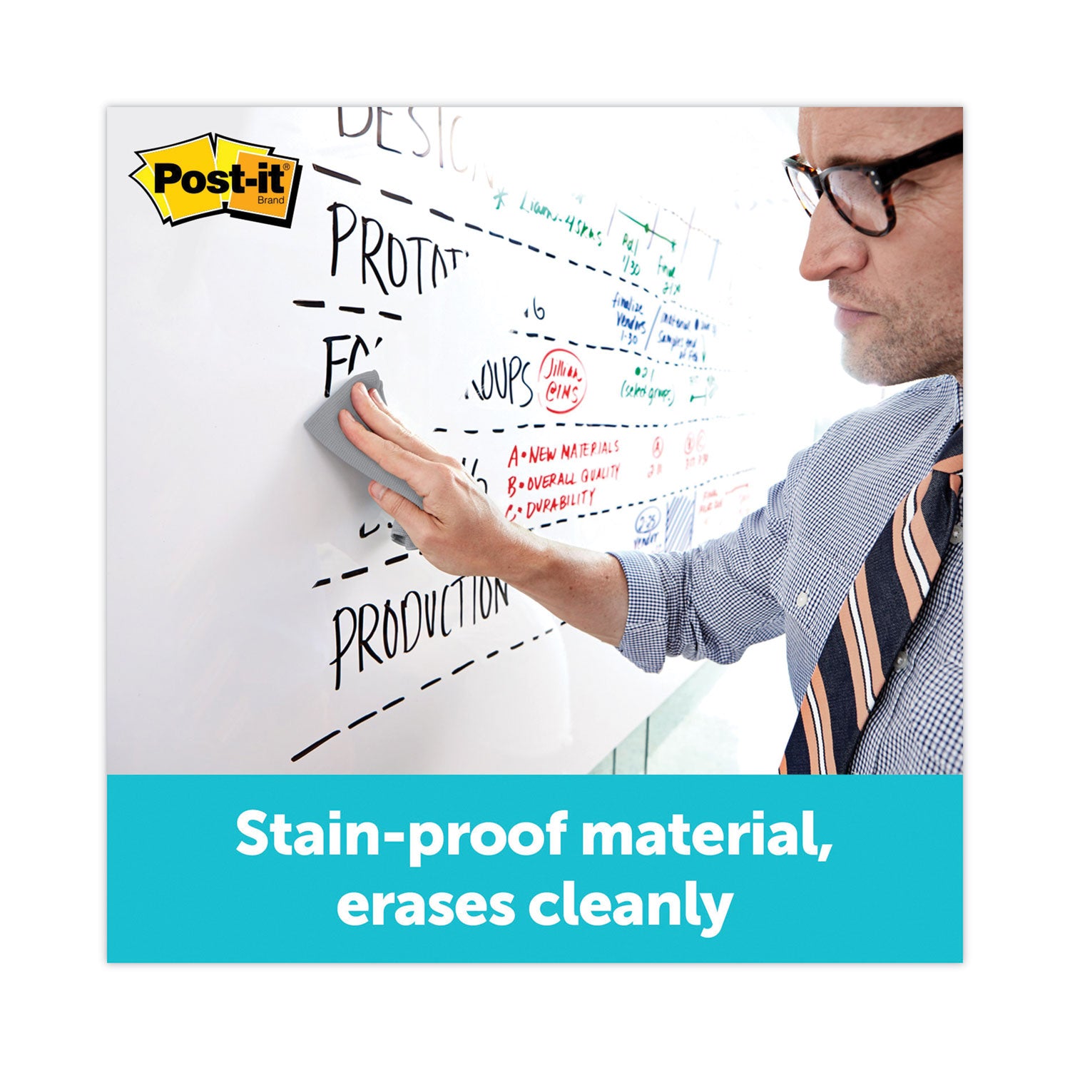 White Surface - 48" (4 ft) Width x 600" (50 ft) Length - White Film - Rectangle - Horizontal/Vertical - Tabletop, Desktop - 1 Each