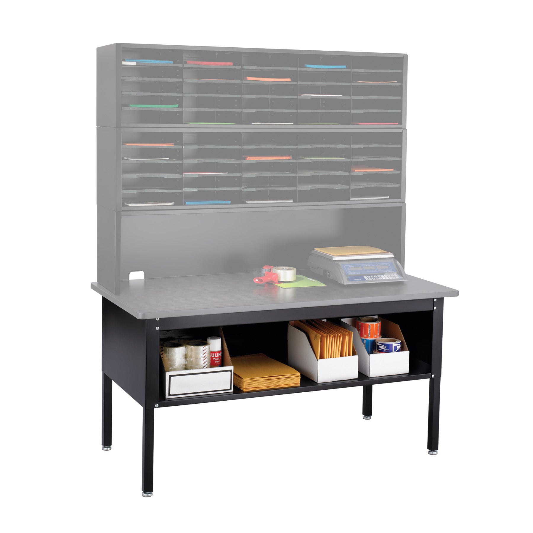 Base Table Mail Sorting W Shlf